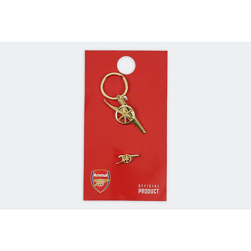 Arsenal Cannon Keyring and Badge Set