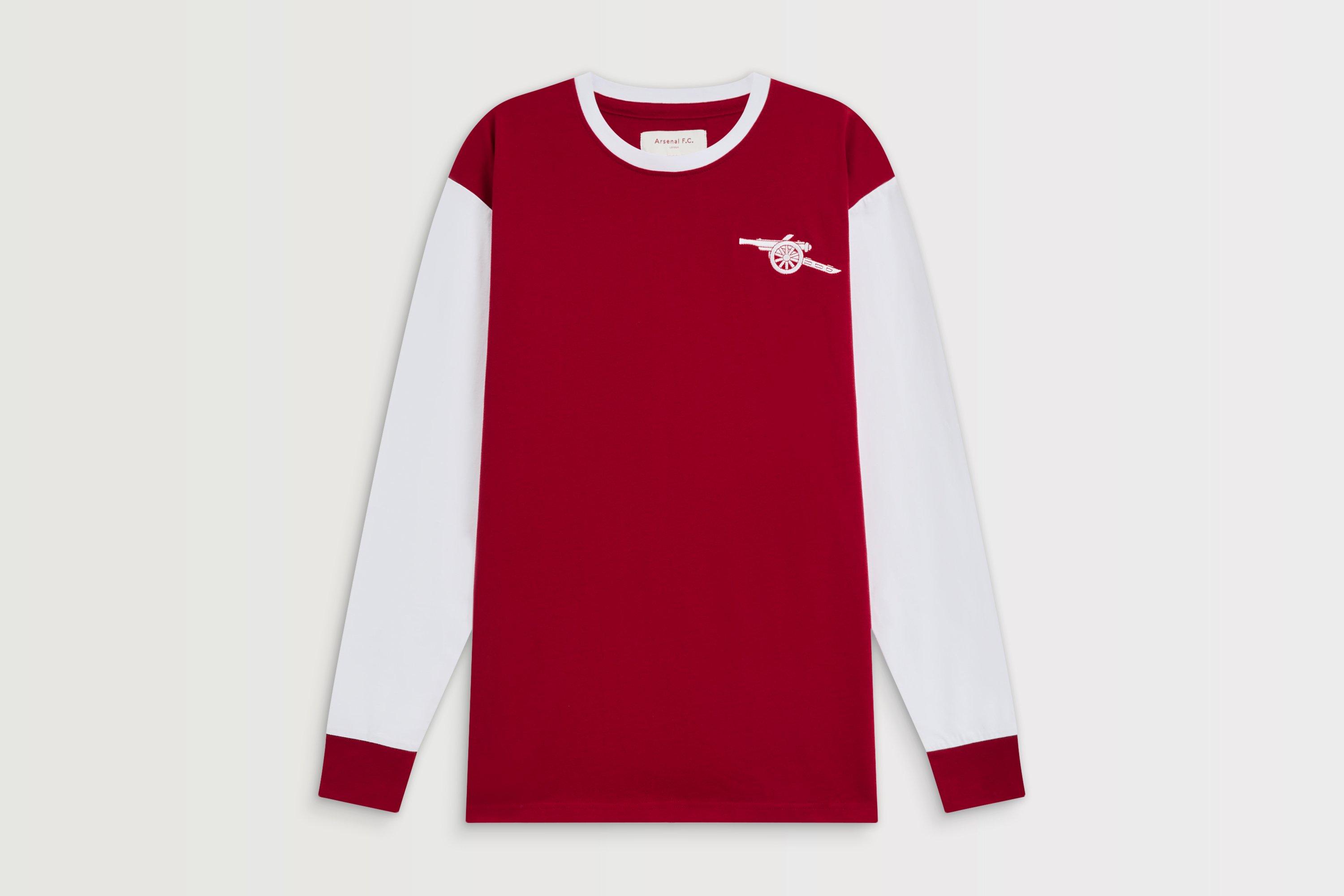 Arsenal Retro 1970s Long Sleeved Home Shirt