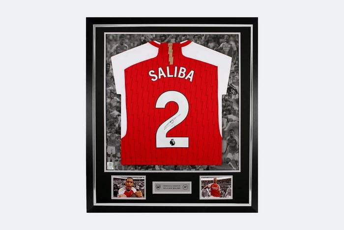 Arsenal 23/24 Framed Signed SALIBA Shirt