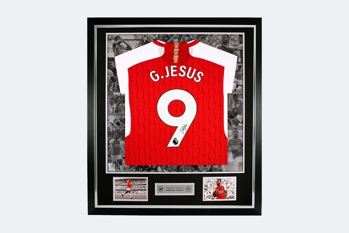 Arsenal 23/24 Framed Signed G.JESUS Shirt