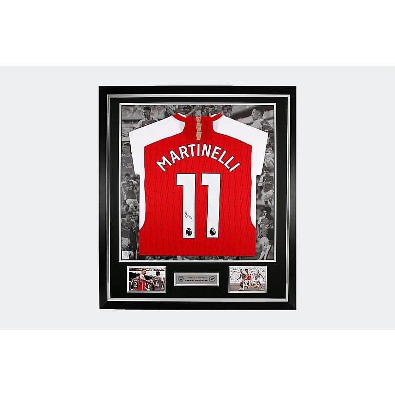 Arsenal 23/24 Framed Signed MARTINELLI Shirt