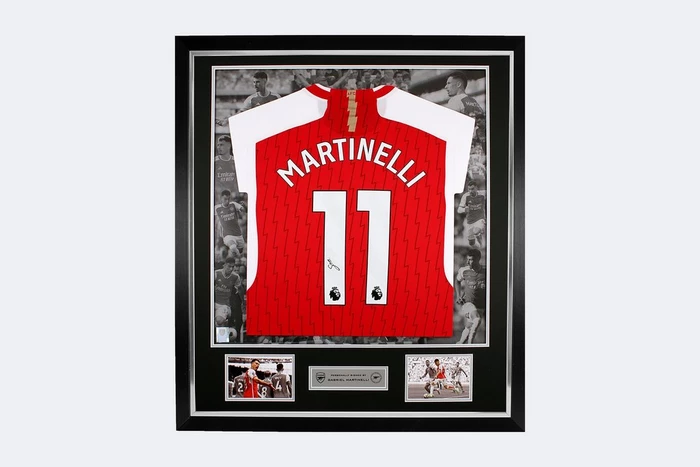 Arsenal 23/24 Framed Signed MARTINELLI Shirt