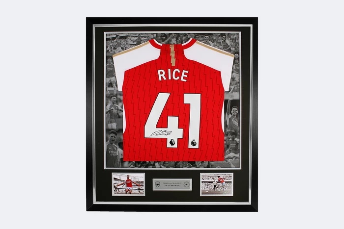 Arsenal 23/24 Framed Signed RICE Shirt