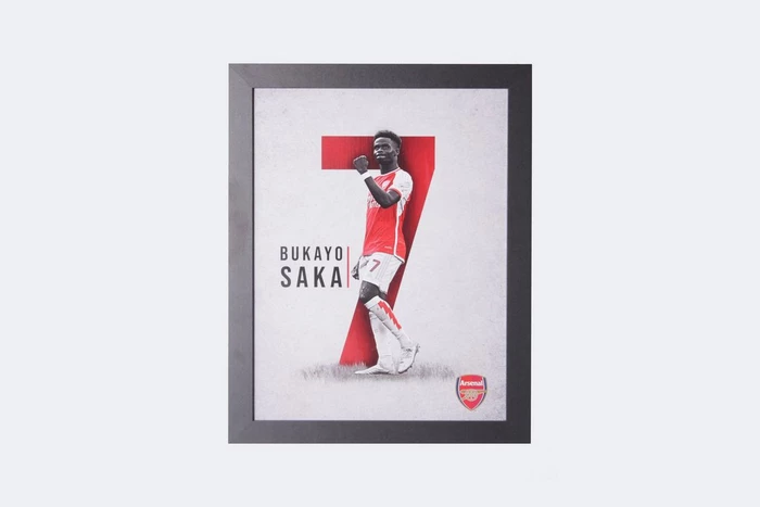 Arsenal 23/24 Framed SAKA Profile Print