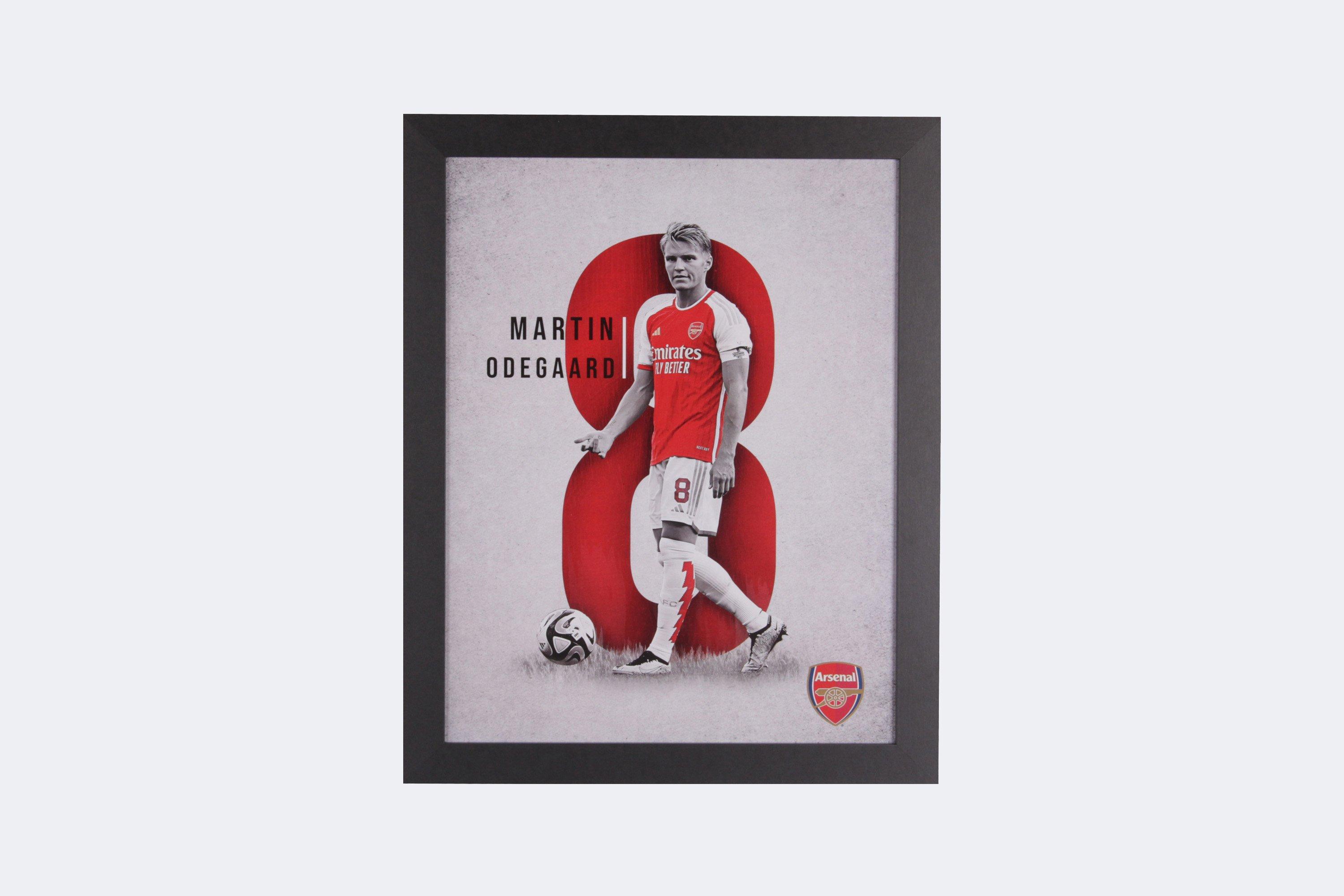 Arsenal 23/24 Framed ØDEGAARD Profile Print | Official Online Store