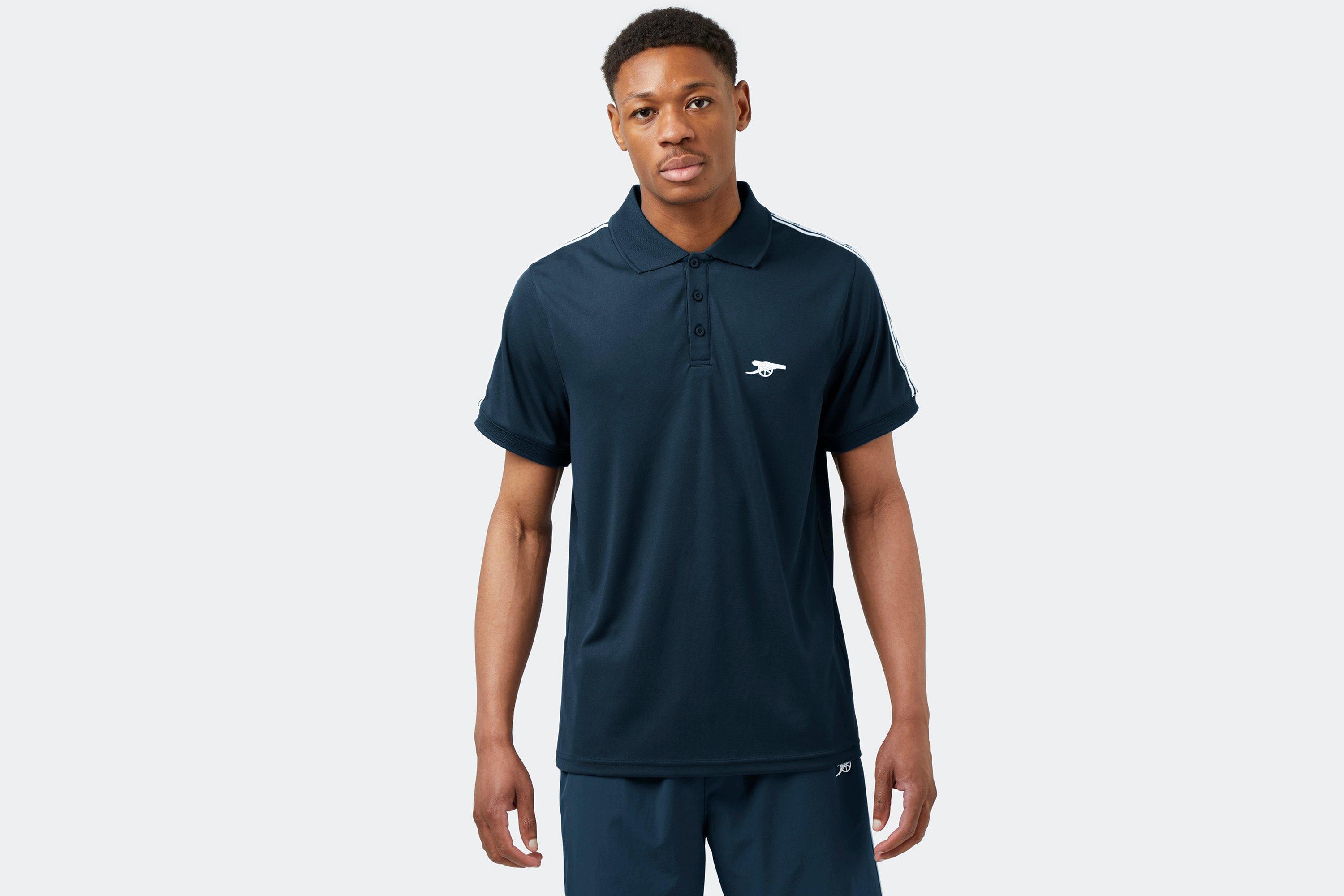 Arsenal Northbank Navy Taped Polo Shirt