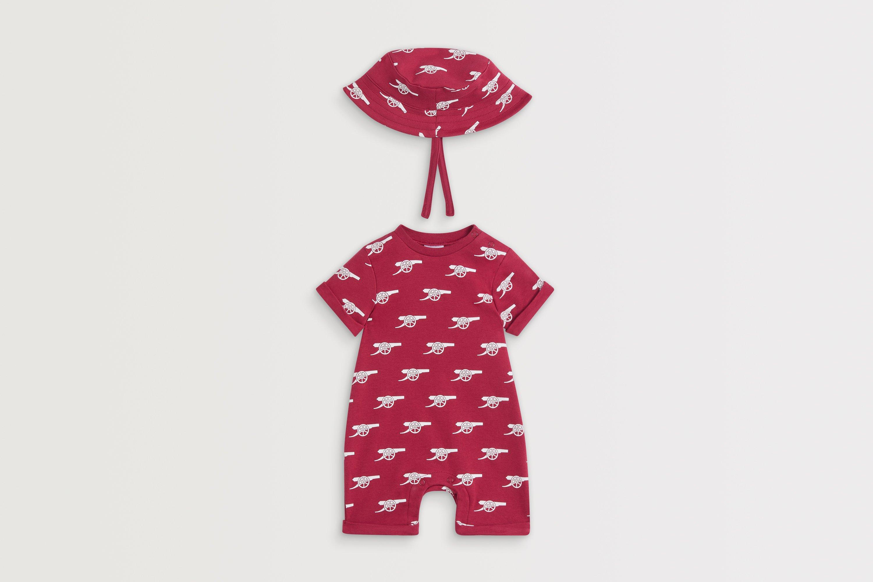 Arsenal Baby Red Print Bodysuit Set