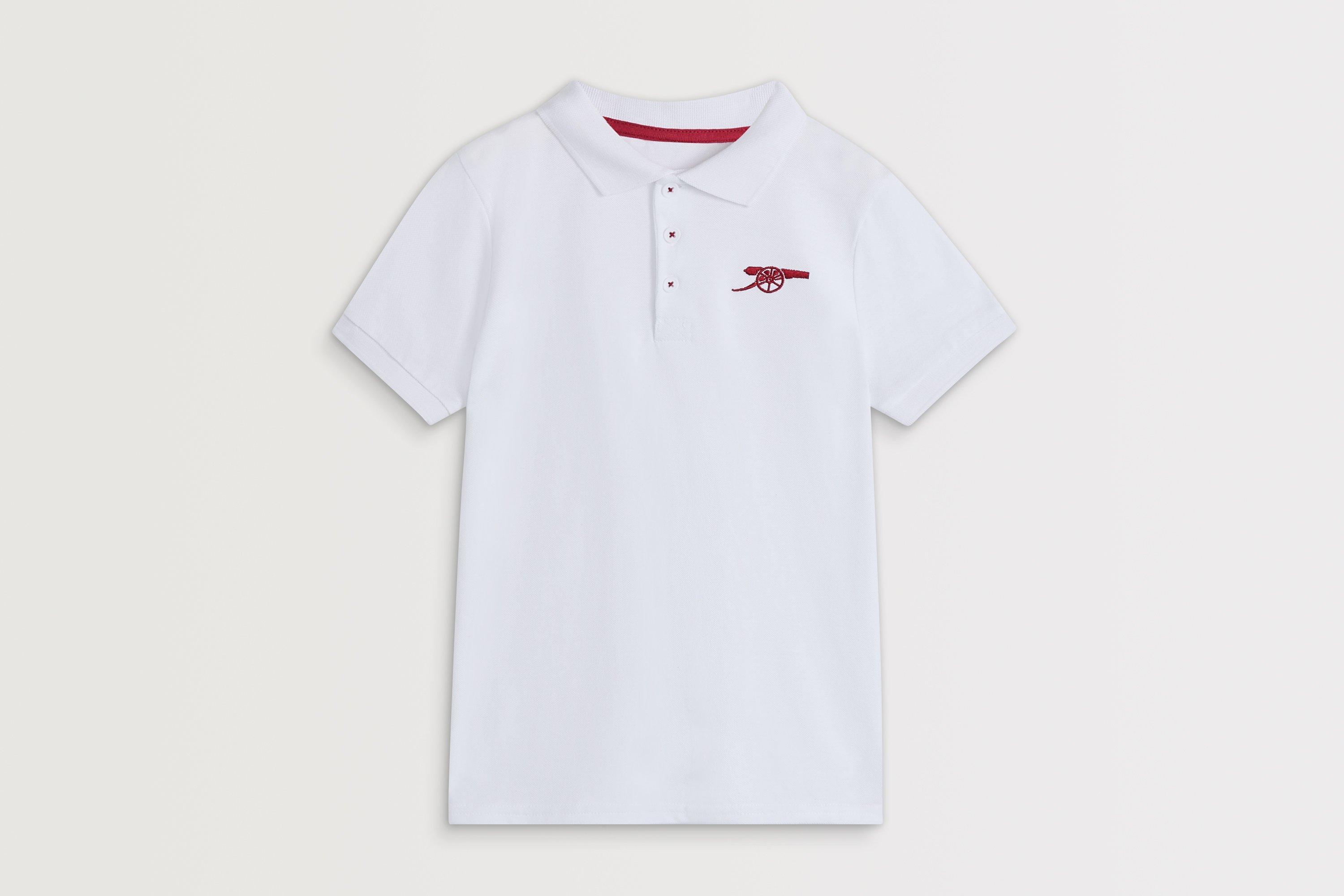 Arsenal Kids Cannon White Polo Shirt