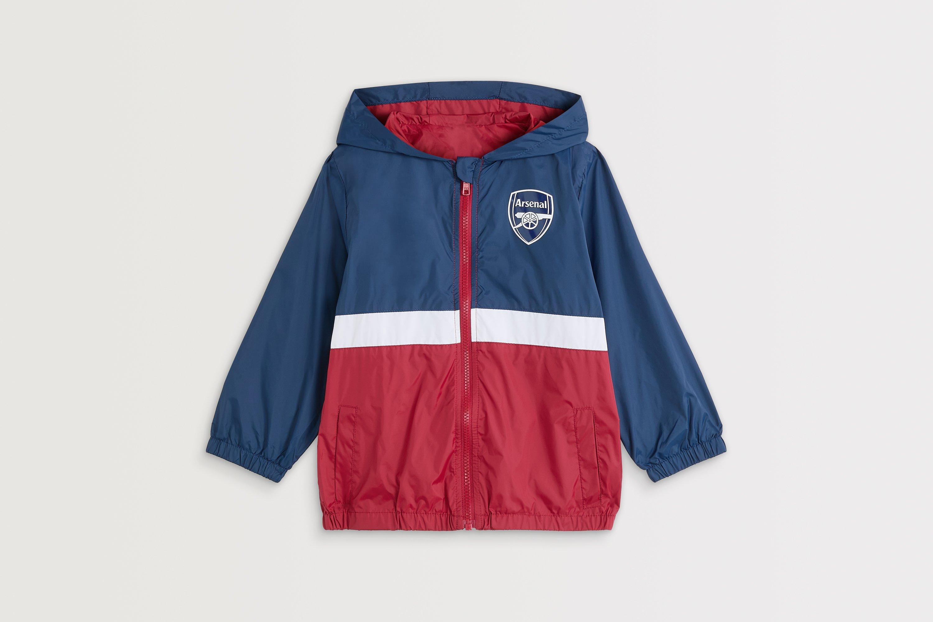 Arsenal Kids Zip Hooded Shower Resistant Jacket Official Online Store