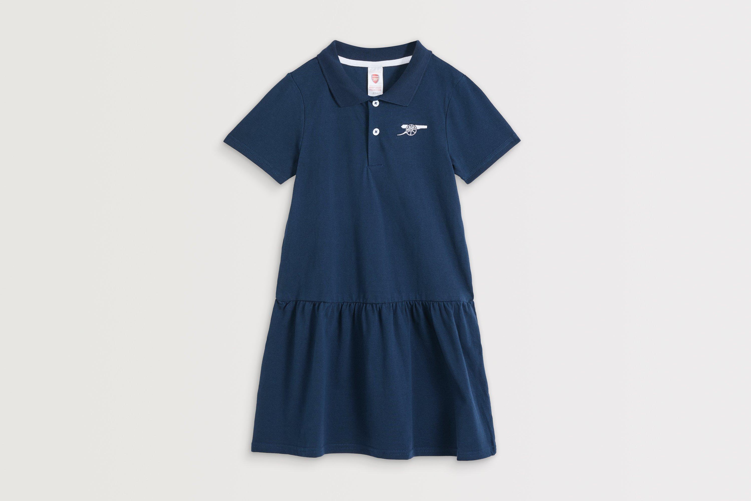 Arsenal Kids Cannon Navy Polo Dress