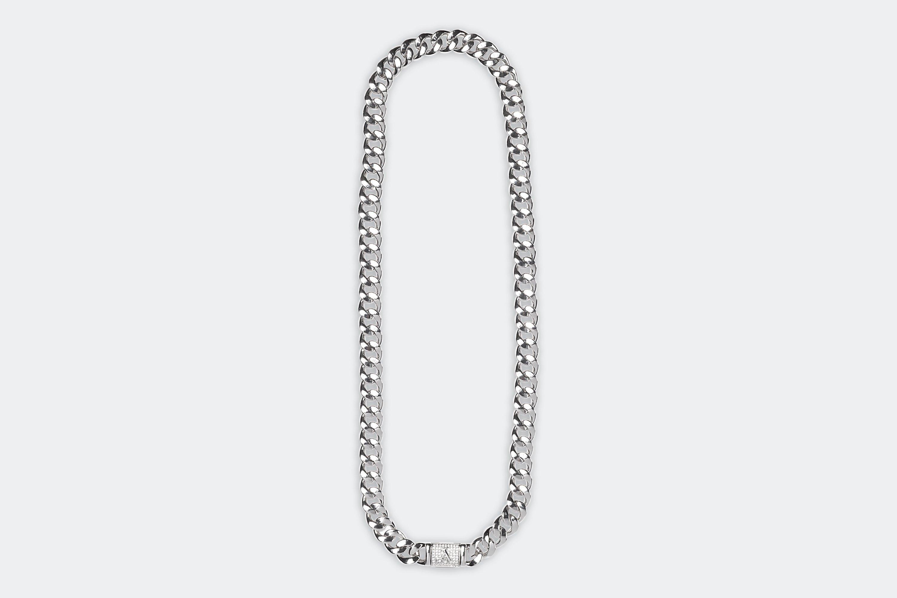Arsenal Cubic Zirconia Clasp Curb Chain