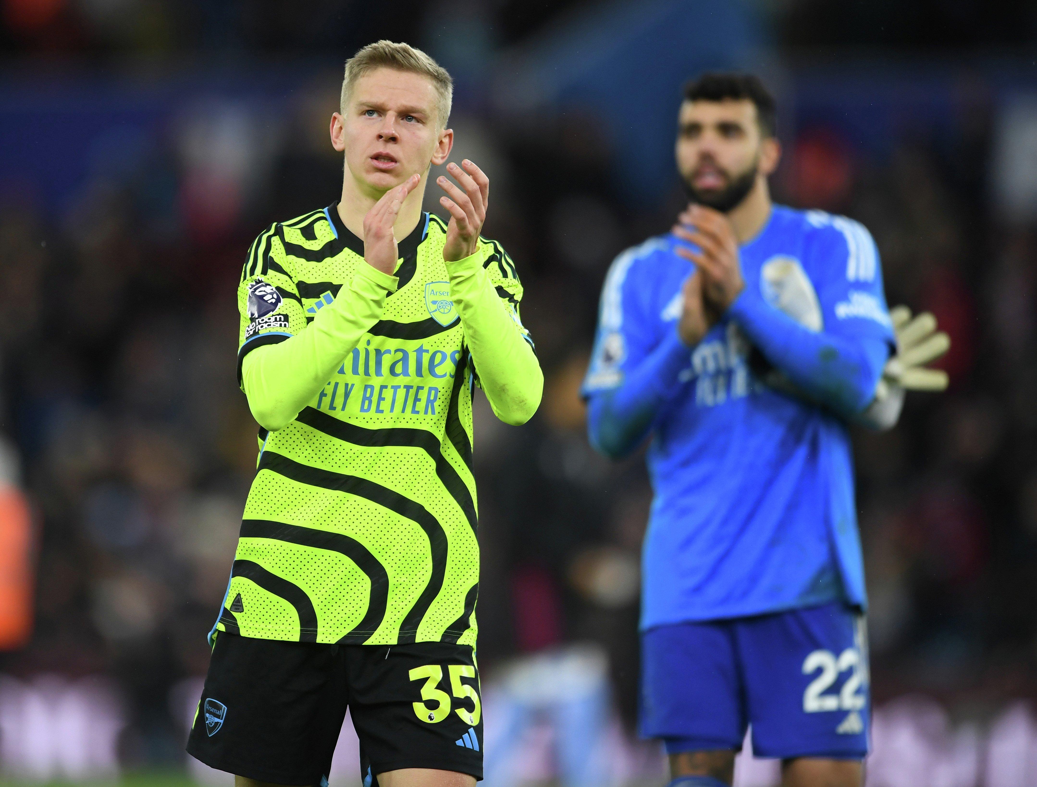 Arsenal Match Worn Shirt V Aston Villa ZINCHENKO Official Online Store