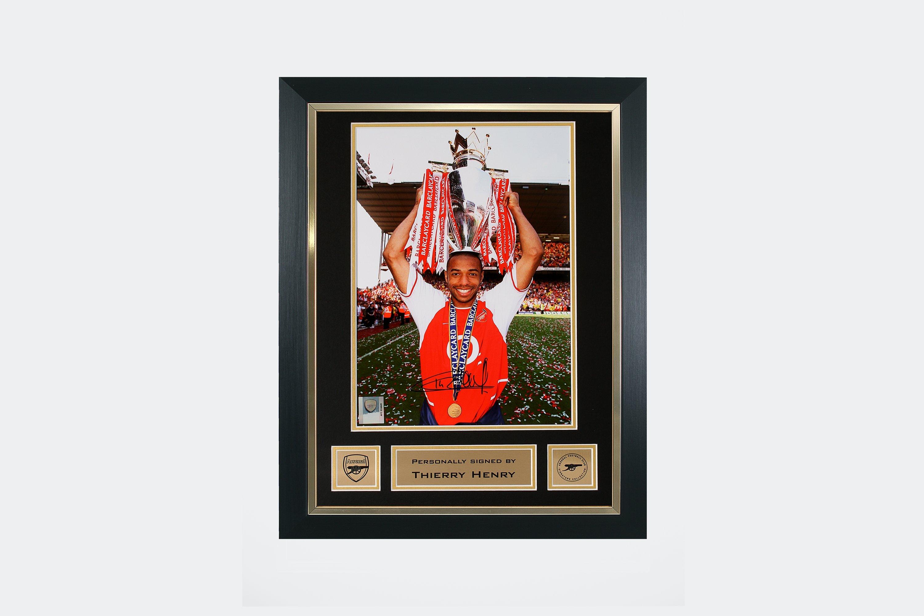 Arsenal Henry Framed Signed Trophy Picture