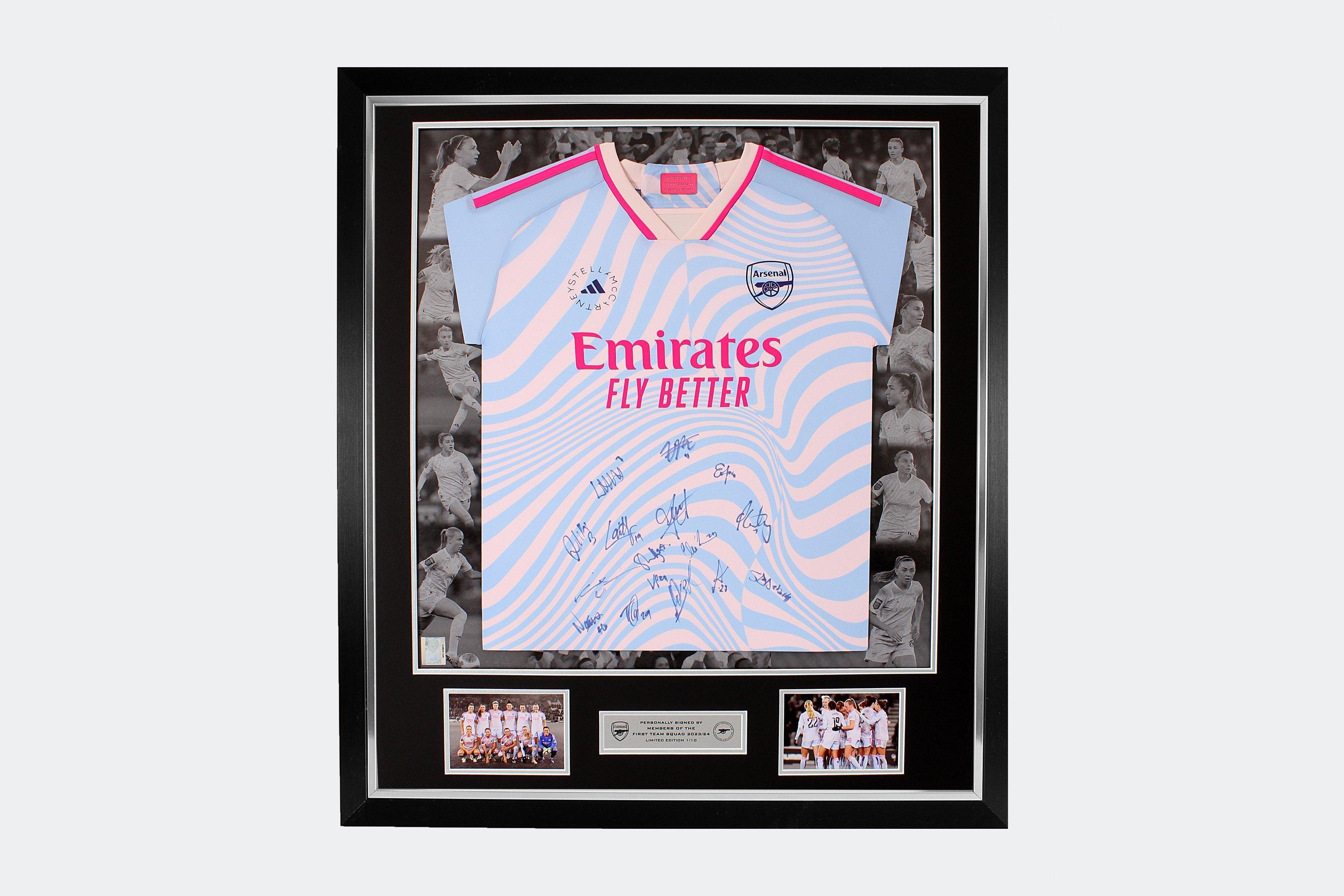 Arsenal 23/24 Framed Signed Stella Squad Shirt