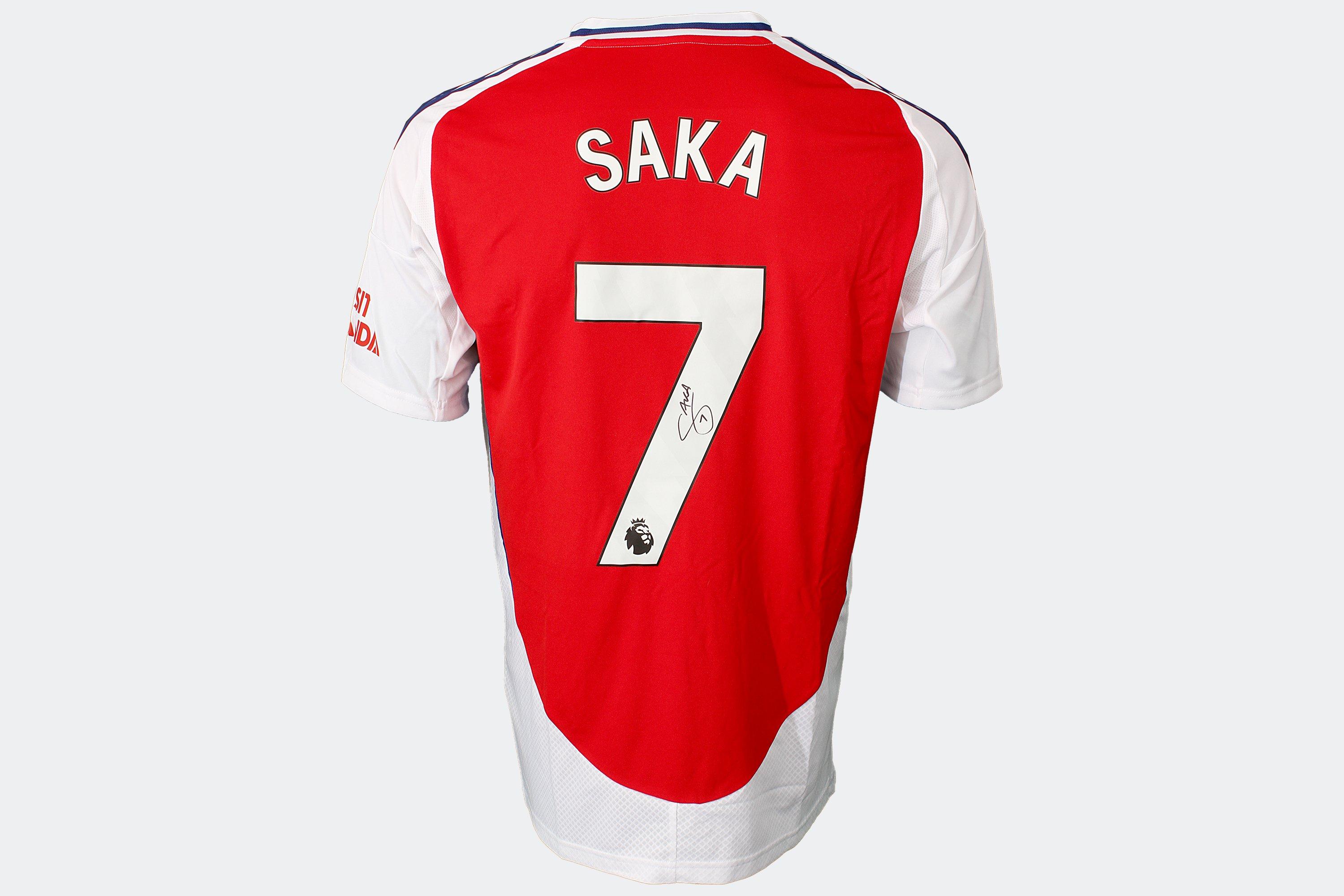 Arsenal 24/25 Home Boxed Signed Shirt SAKA