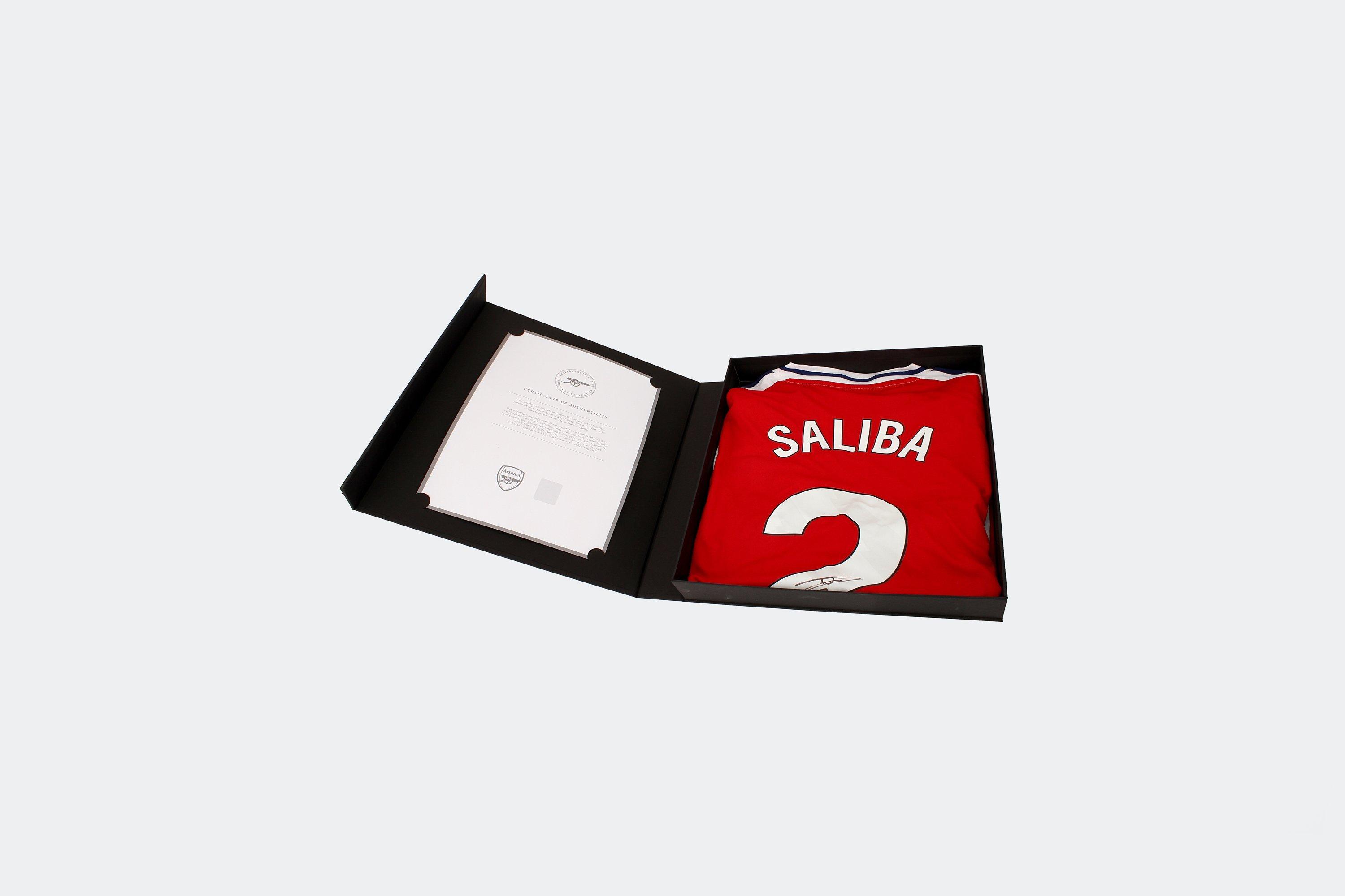 Arsenal 24/25 Home Boxed Signed Shirt SALIBA
