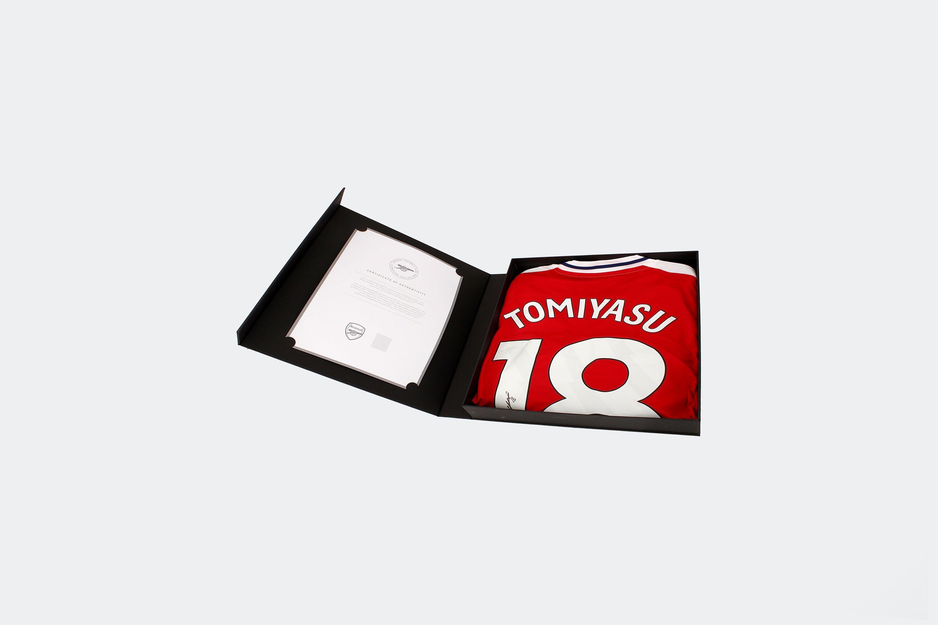 Arsenal 24/25 Home Boxed Signed Shirt TOMIYASU