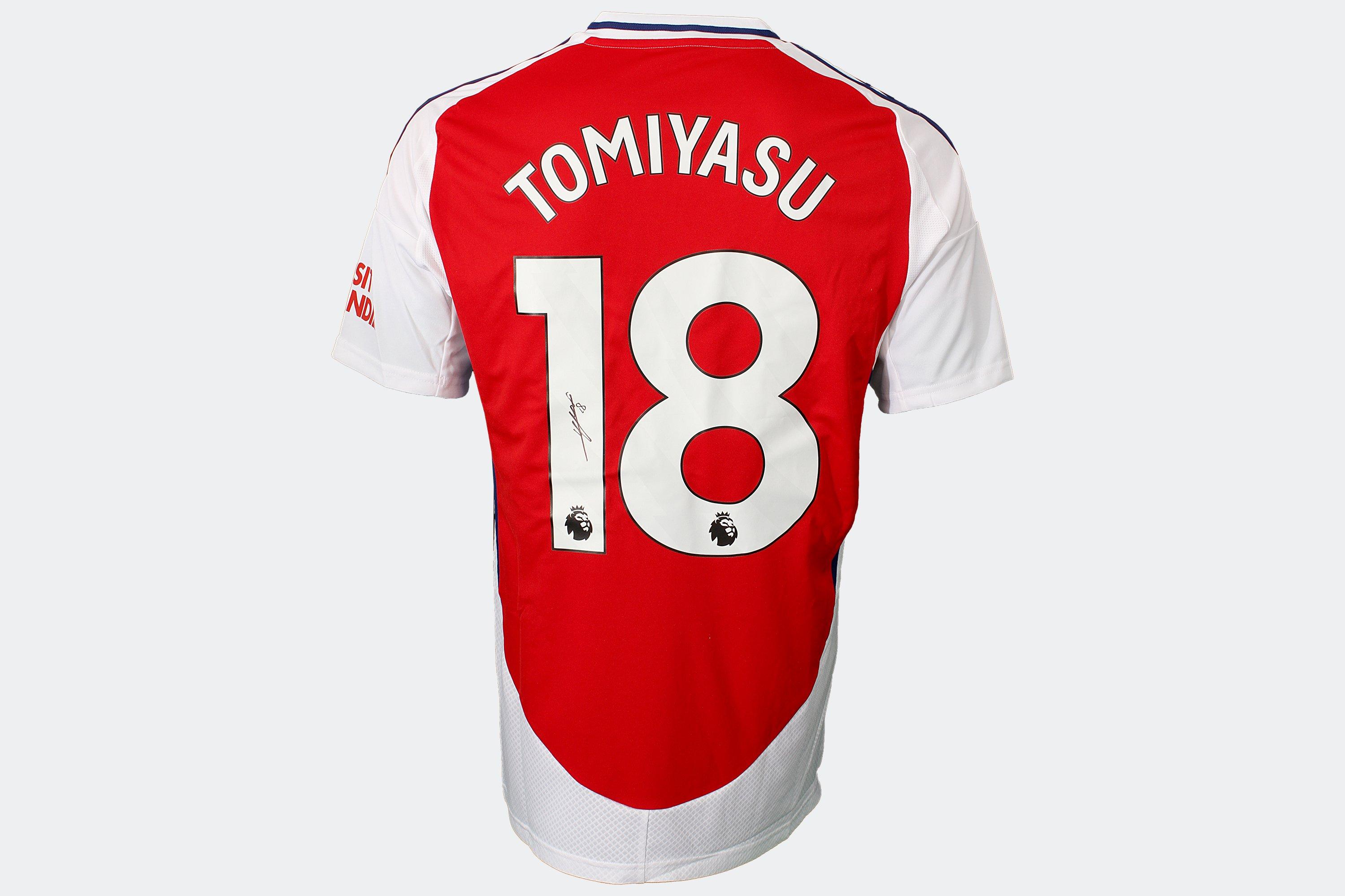 Arsenal 24/25 Home Boxed Signed Shirt TOMIYASU