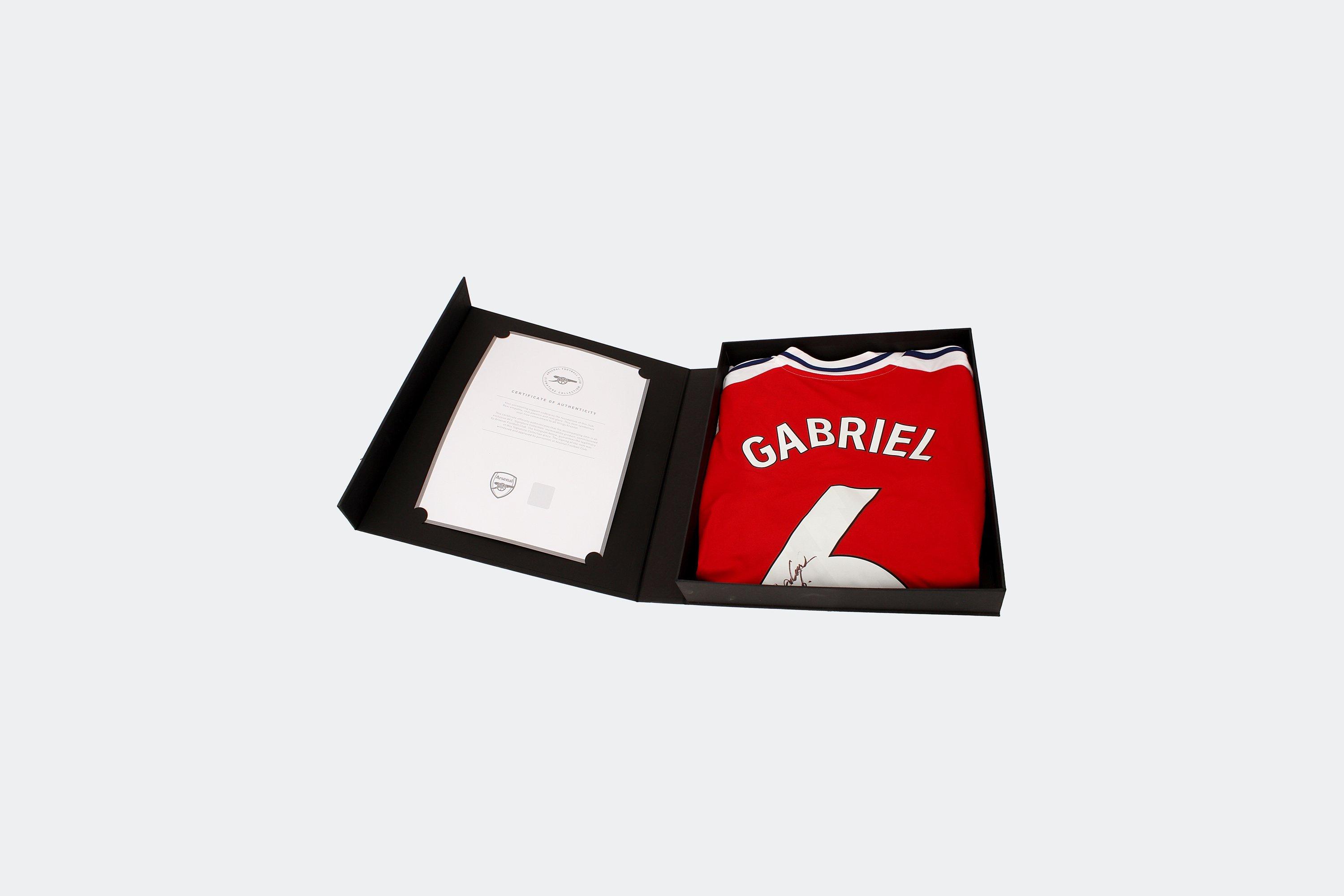 Arsenal 24/25 Home Boxed Signed Shirt GABRIEL
