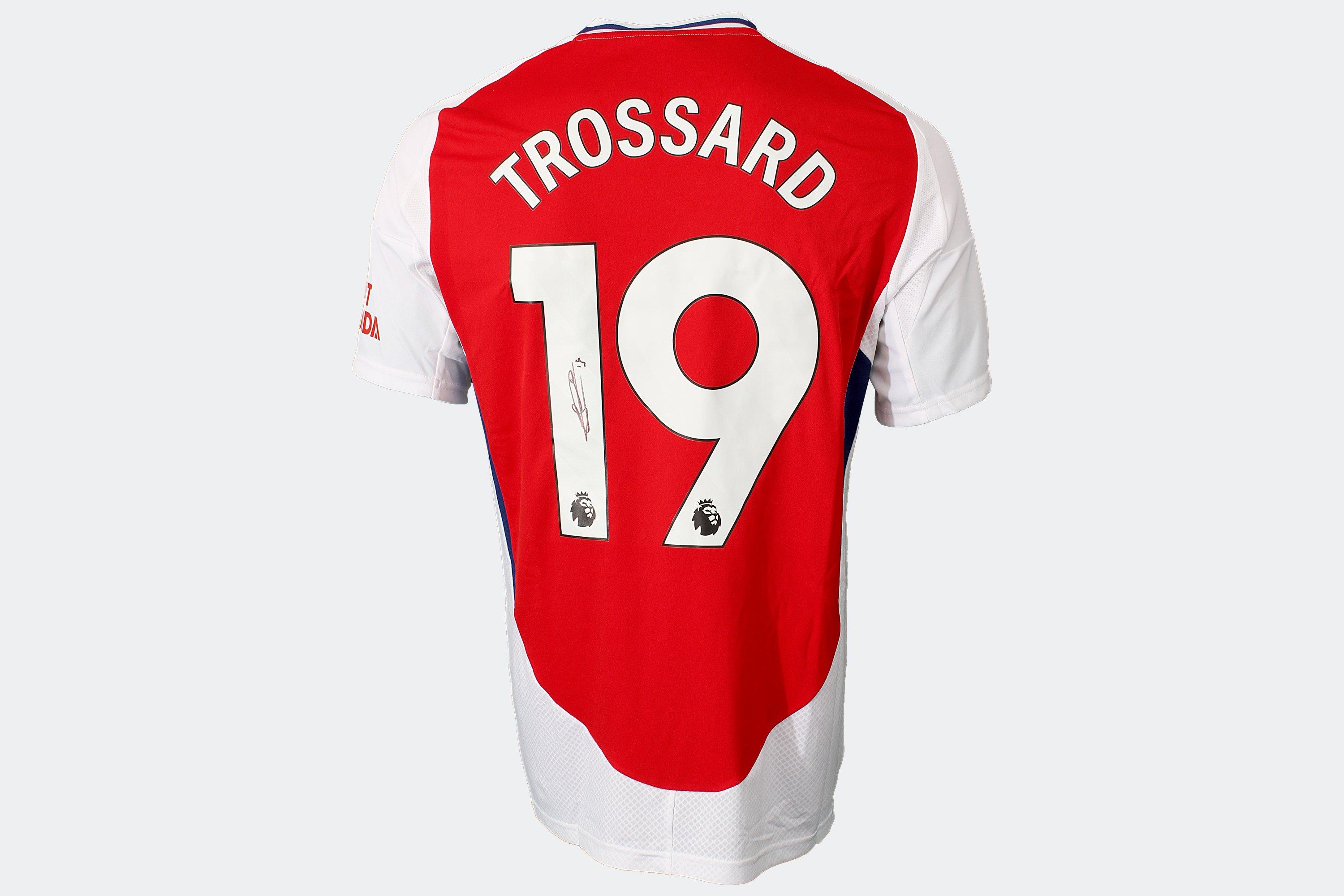 Arsenal 24/25 Home Boxed Signed Shirt TROSSARD | Official