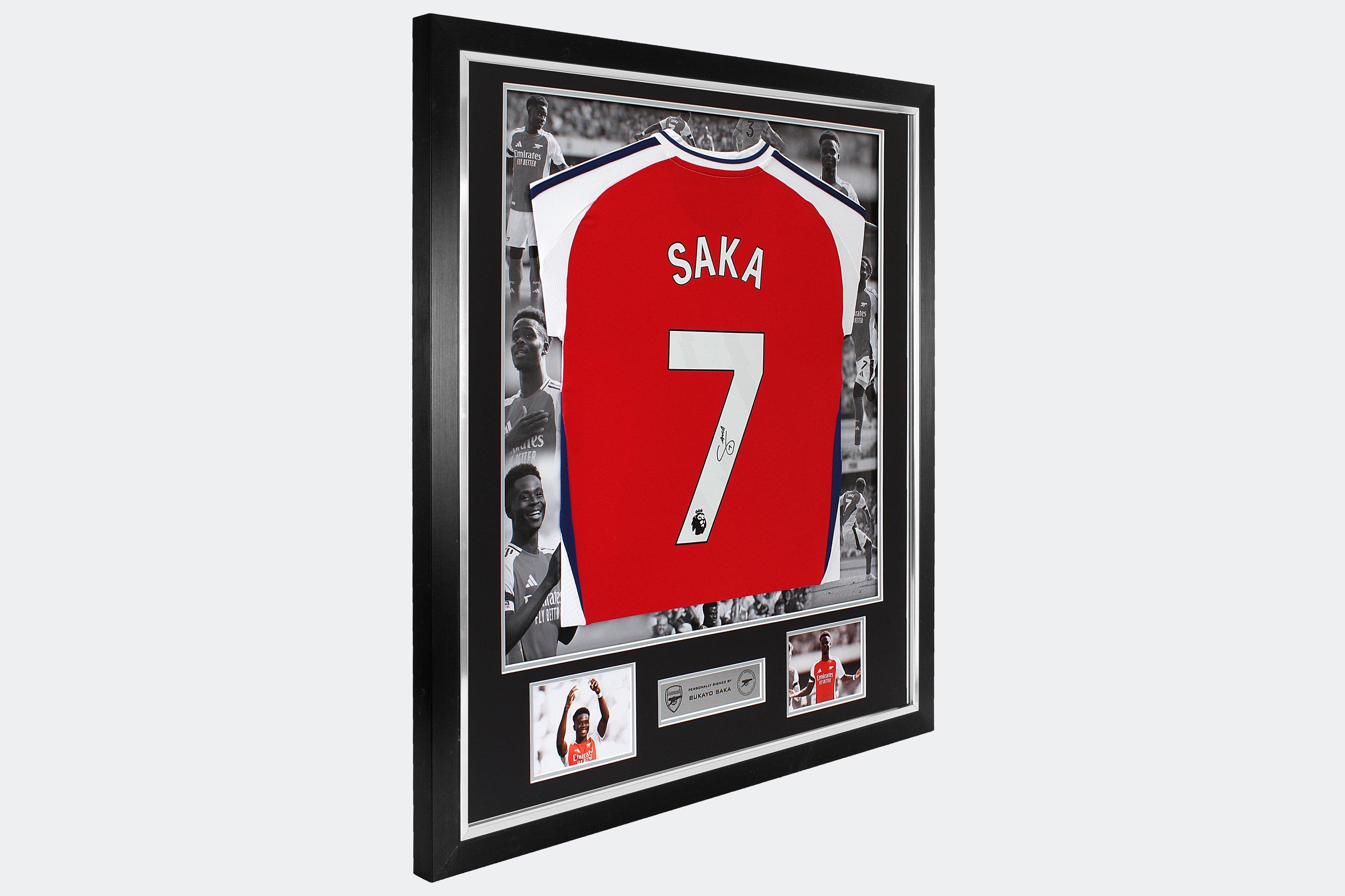 Arsenal 24/25 Home Framed Signed Shirt SAKA