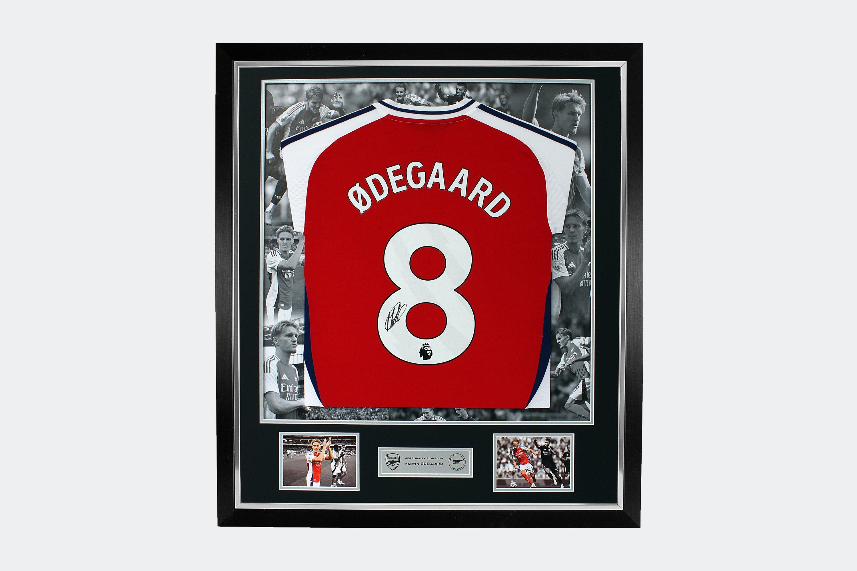 Arsenal 24/25 Home Framed Signed Shirt ODEGAARD