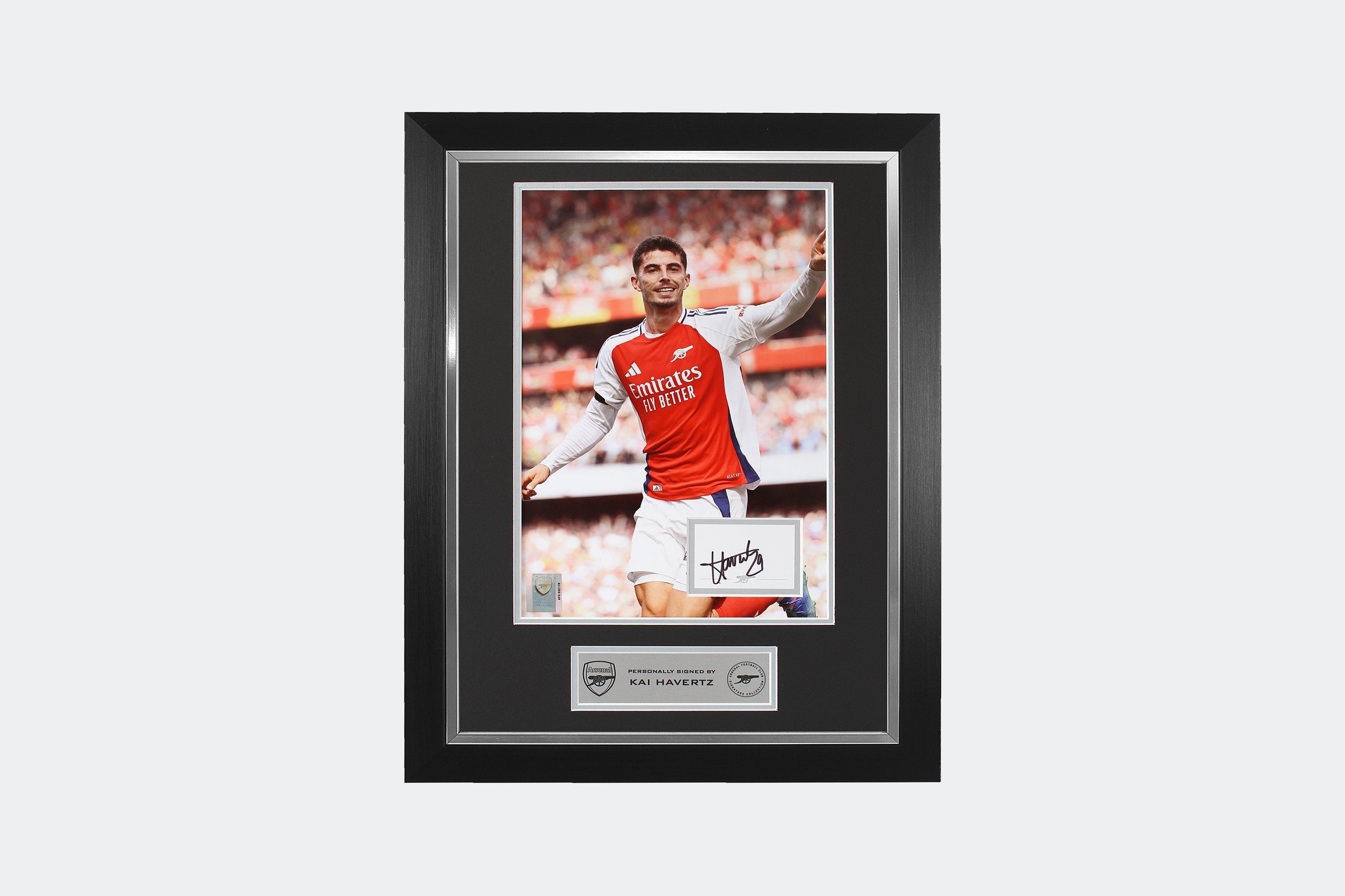 Arsenal 2024/25 Framed Signed HAVERTZ Celebration Print