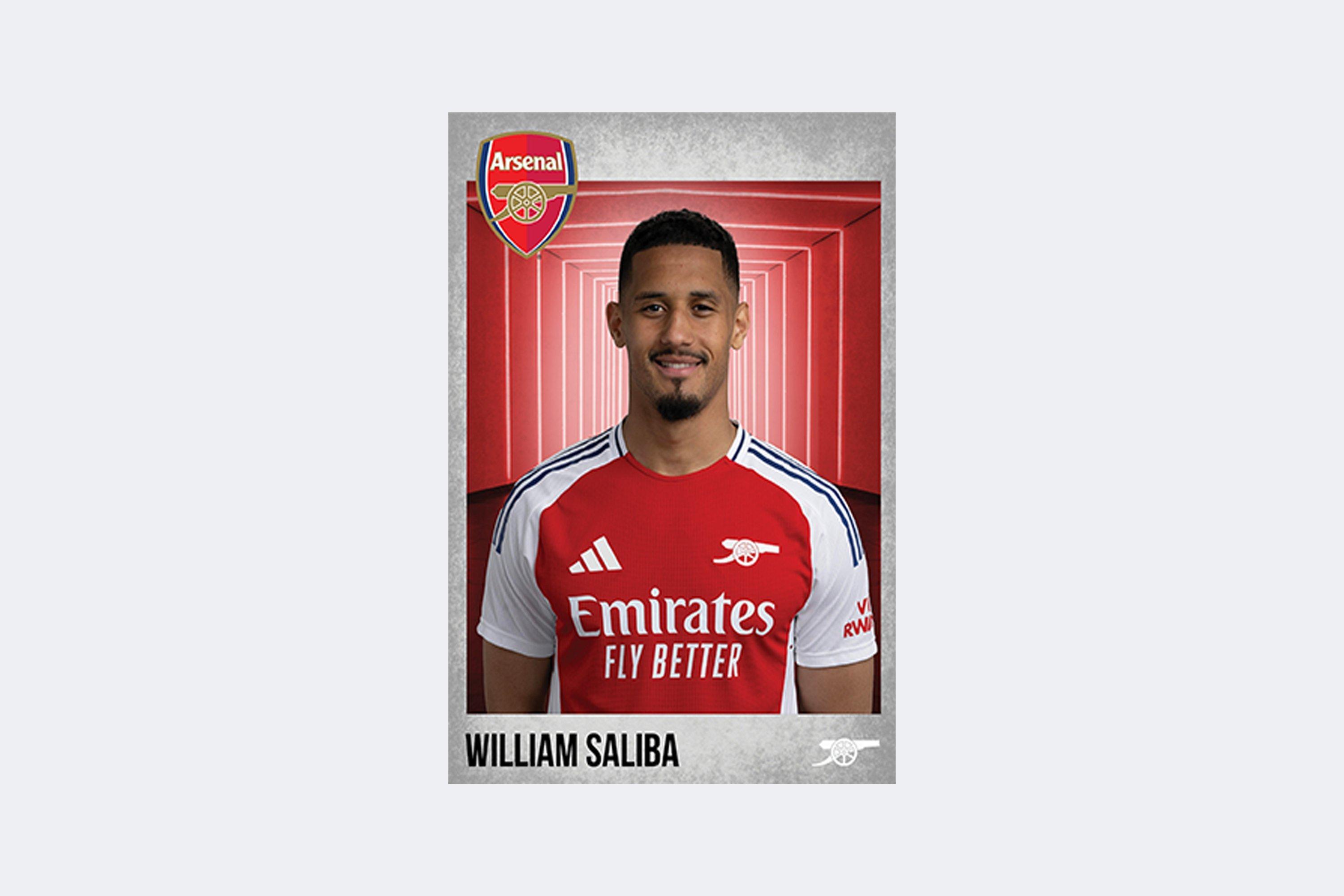 Arsenal 2024/25 Saliba Headshot