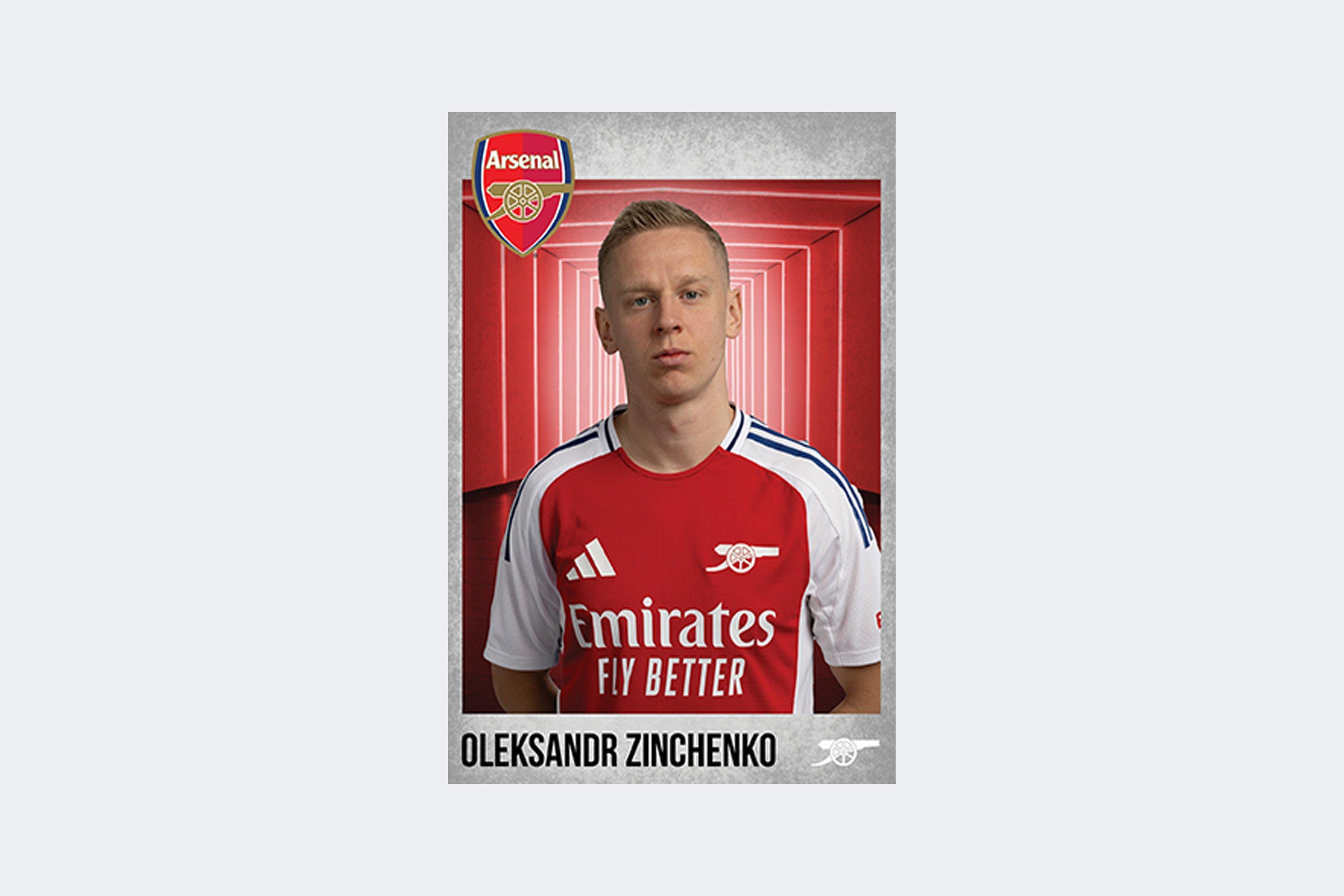 Arsenal 2024/25 Zinchenko Headshot