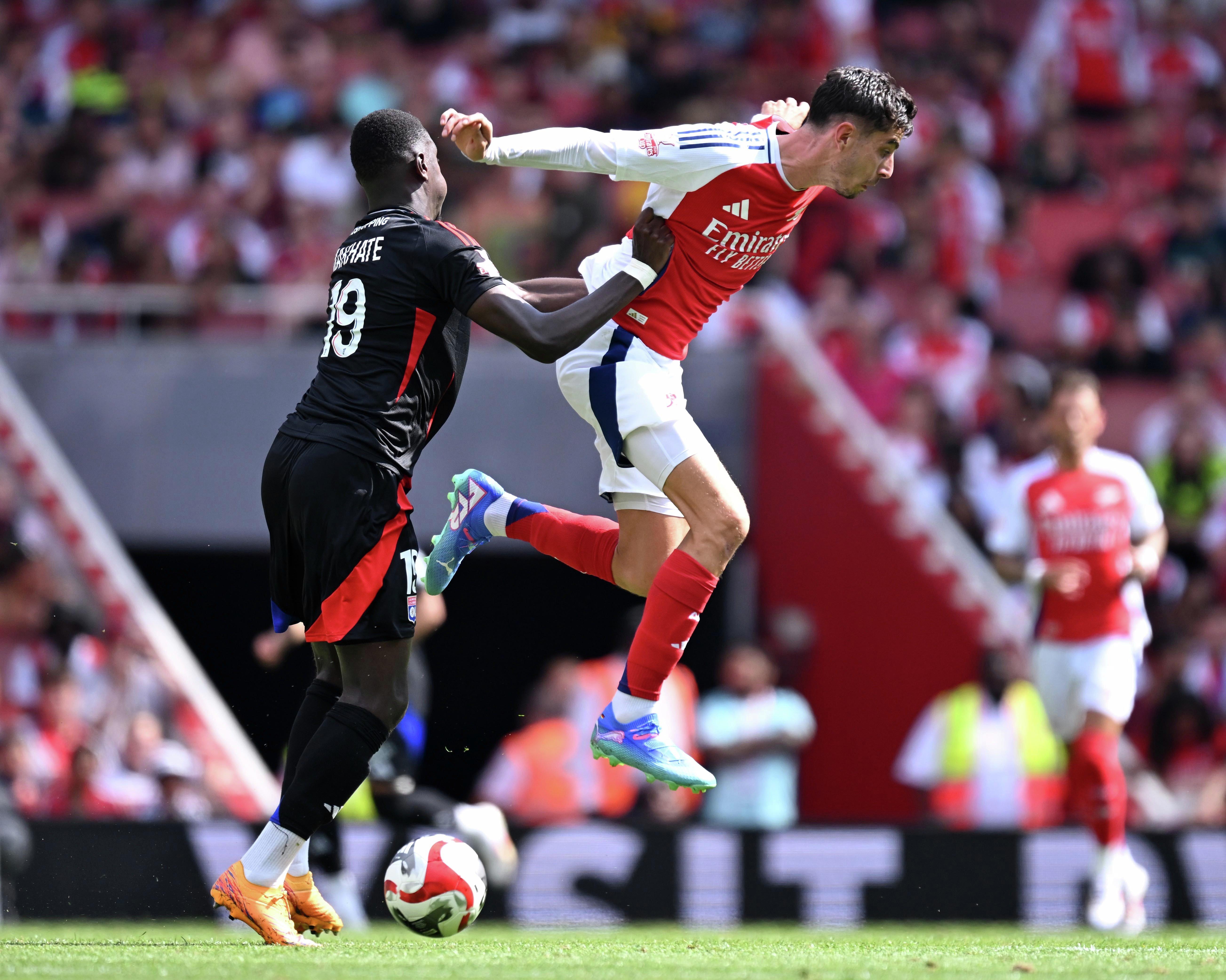 Arsenal Match Worn Shirt V Lyon HAVERTZ