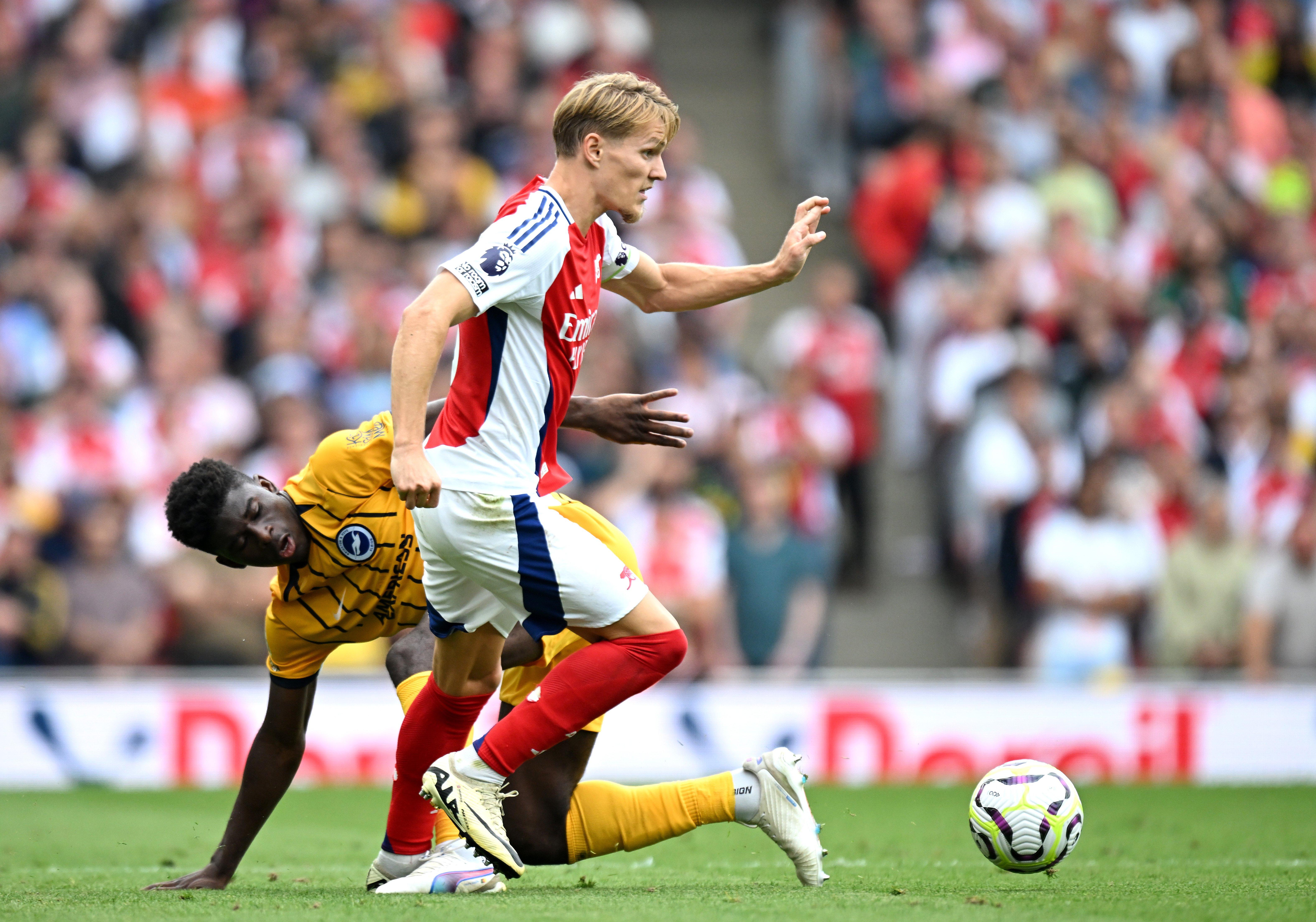Arsenal Match Worn Shirt V Brighton ODEGAARD | Match Worn | Memorabilia ...