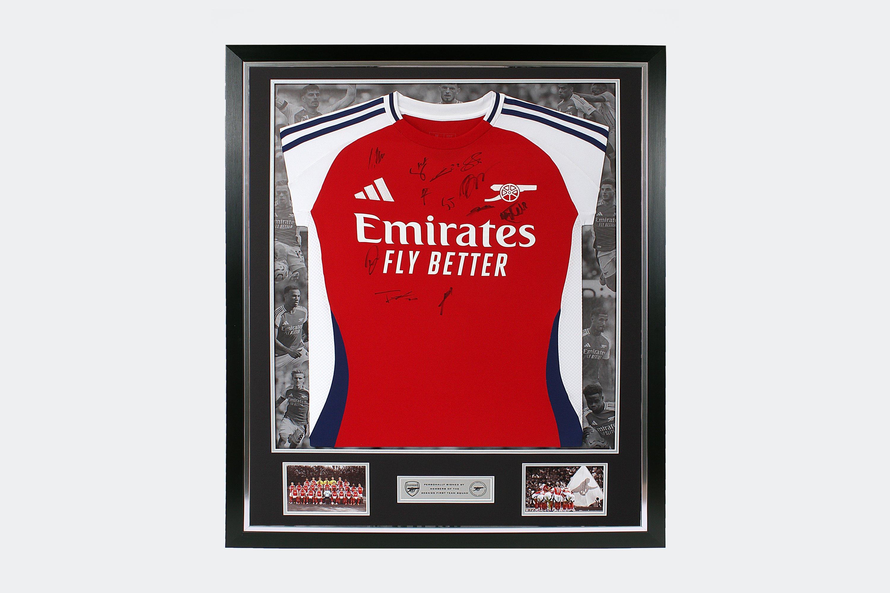 Arsenal 24/25 Framed Signed Squad Shirt