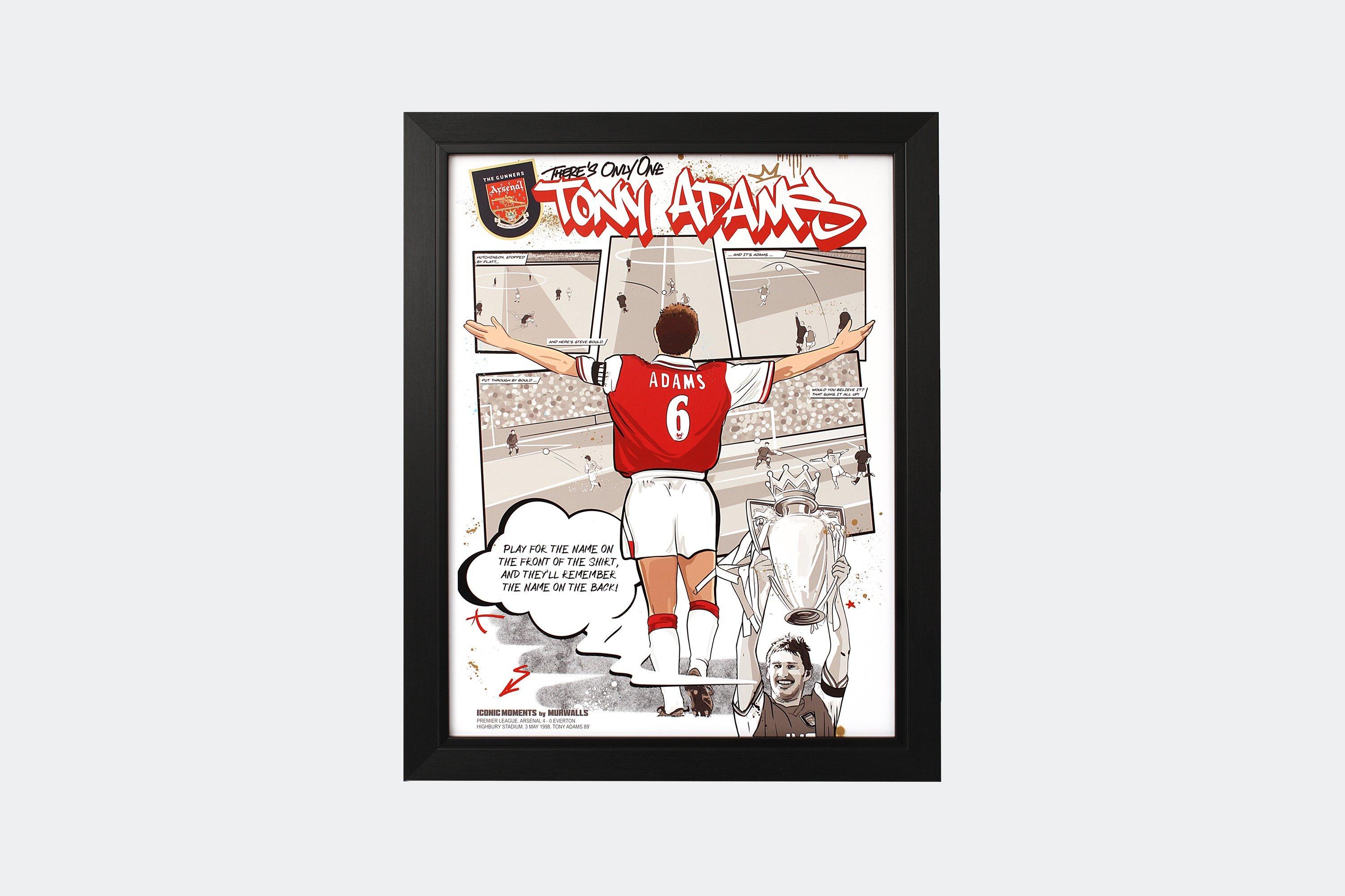 Arsenal Tony Adams Framed Comic Strip