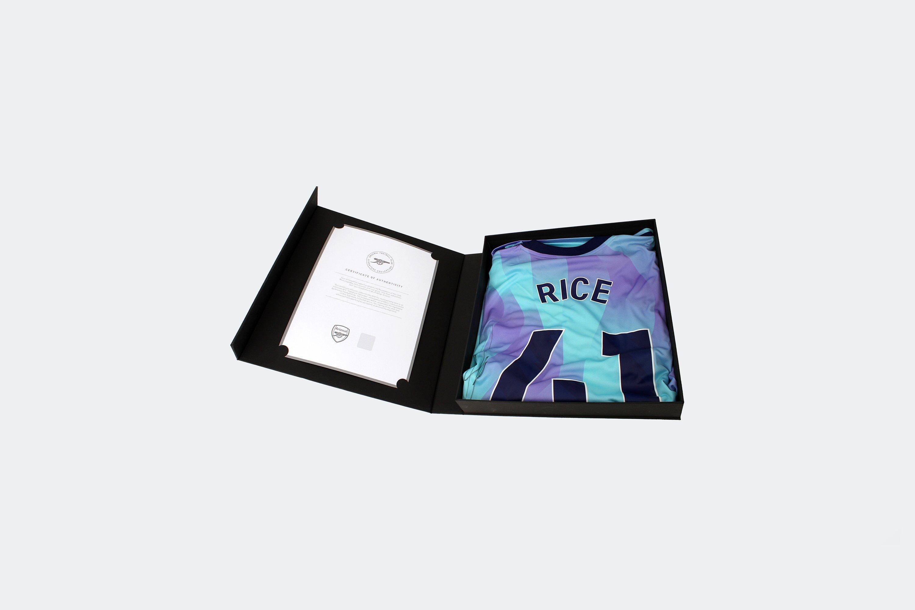 Arsenal 24/25 Third Boxed Signed Shirt RICE | Official Online Store