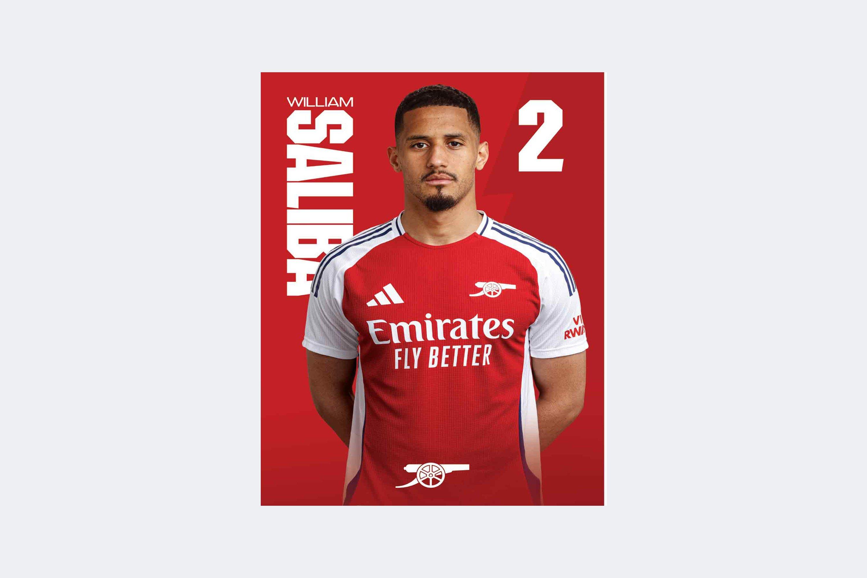 Arsenal 24/25 A2 Poster SALIBA 