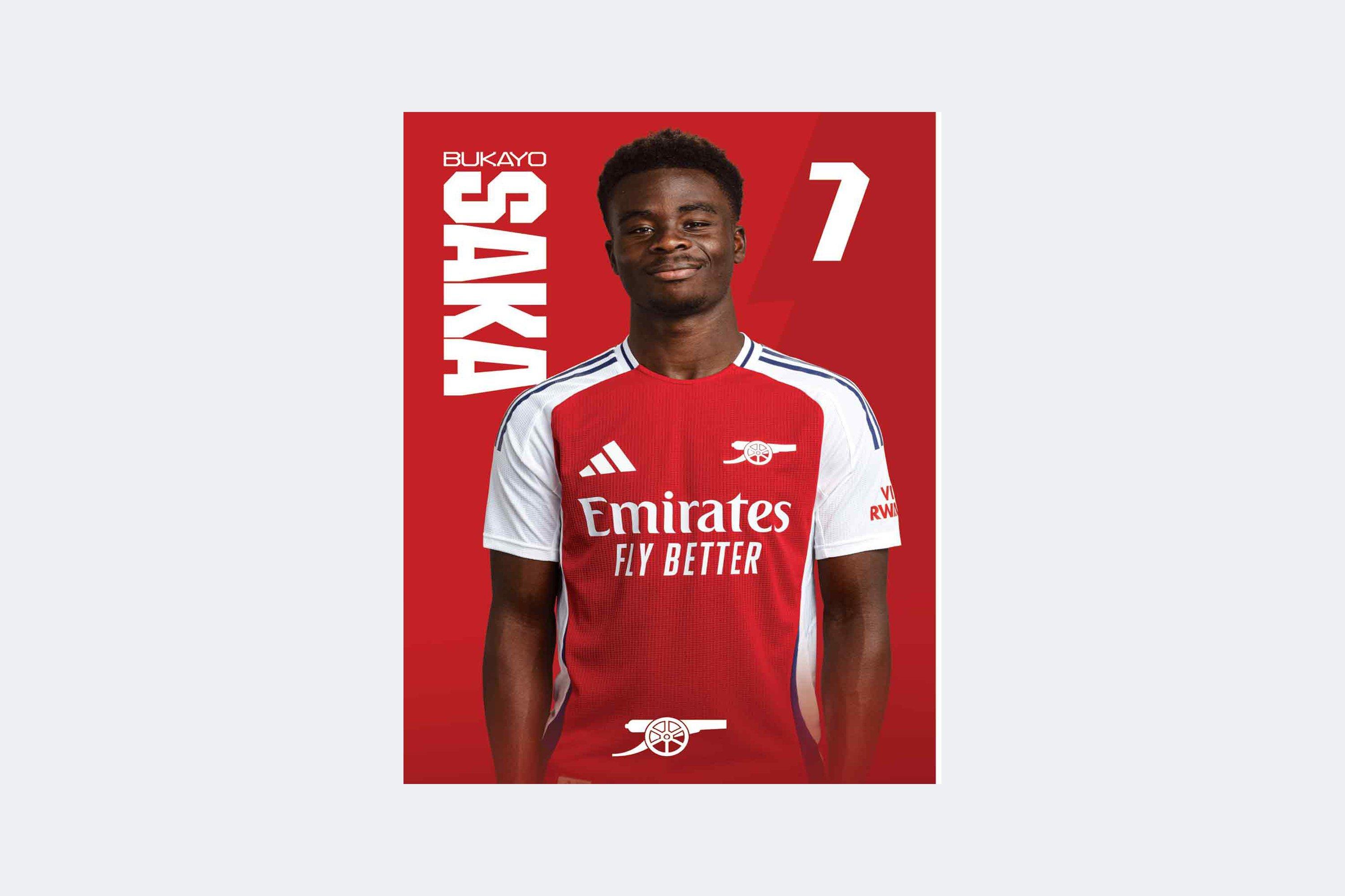 Arsenal 24/25 A2 Poster SAKA