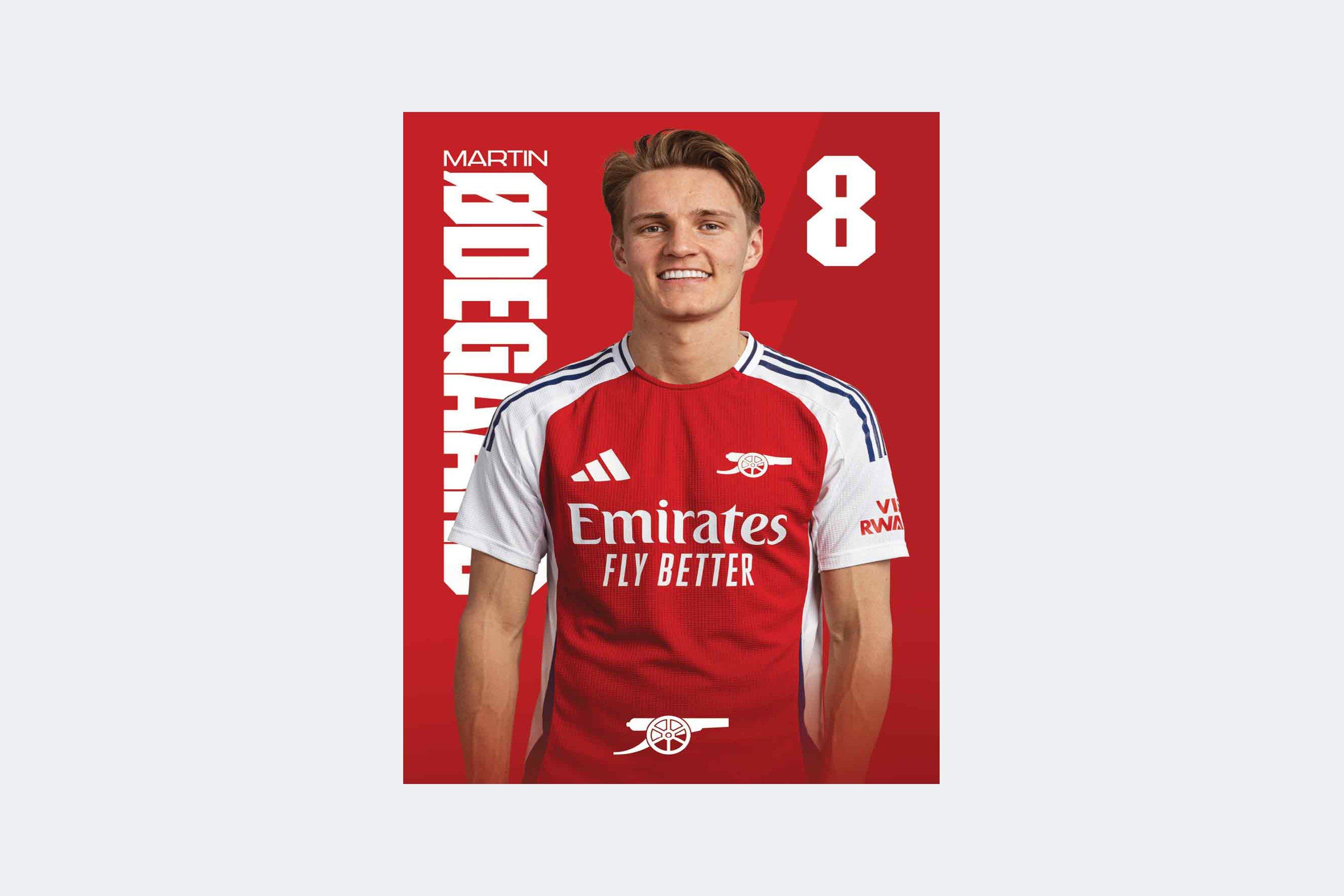 Arsenal 24/25 A2 Poster ODEGAARD