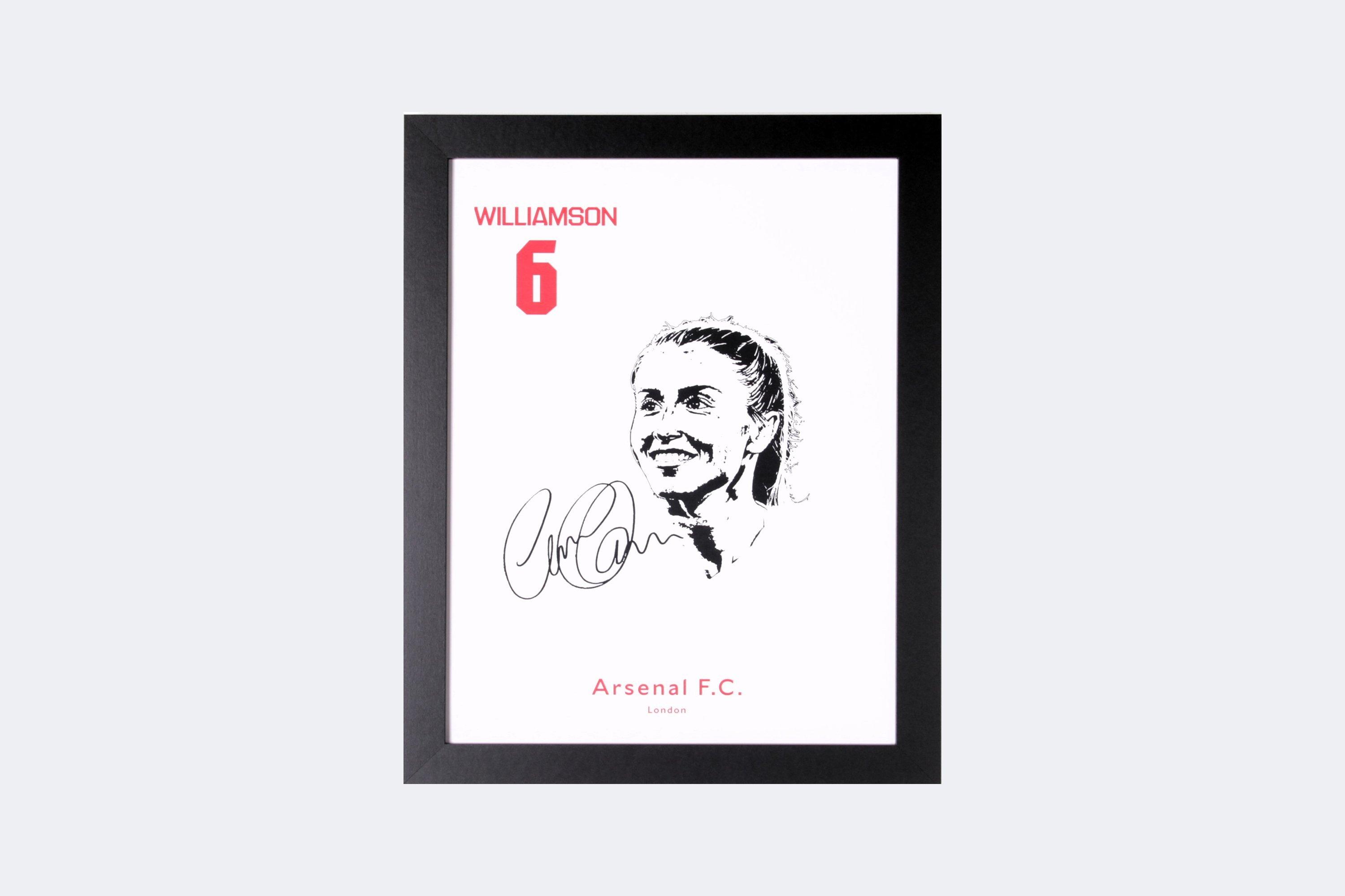 Arsenal Framed Digital Signed Headshot WILLIAMSON