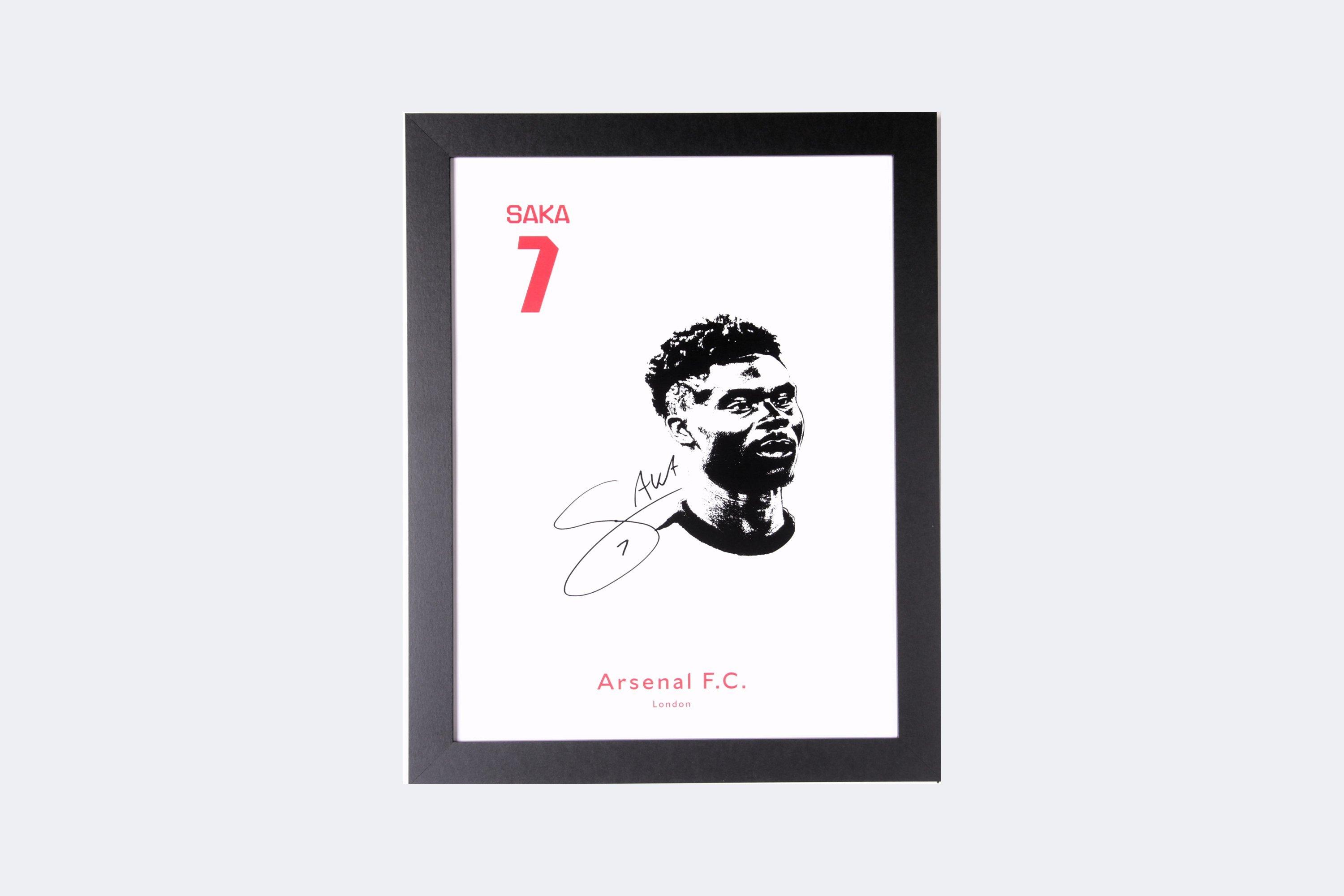 Arsenal Framed Digital Signed Headshot SAKA