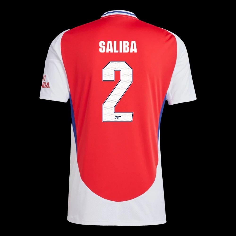 Arsenal Match Worn Shirt V Inter Milan SALIBA