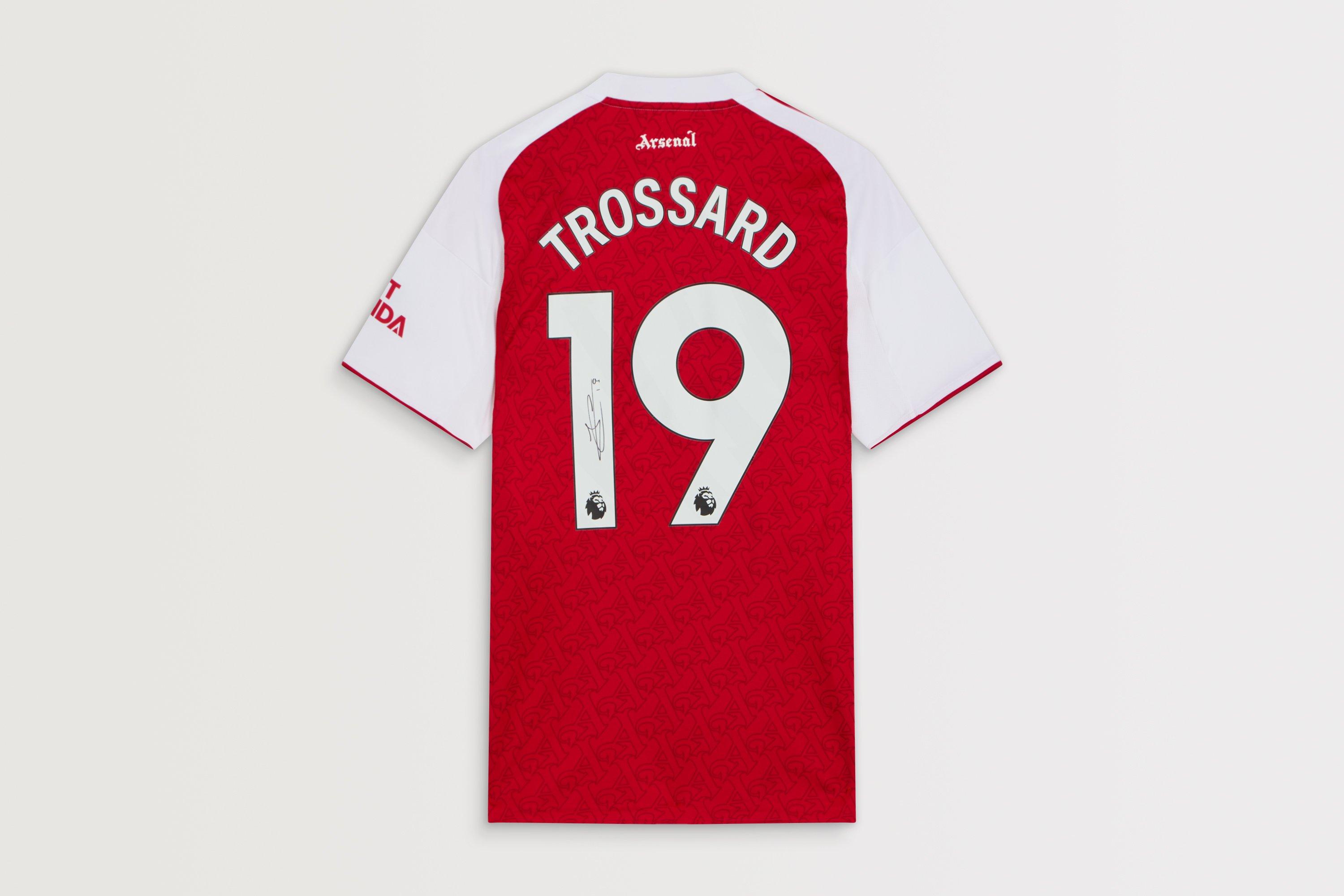 Arsenal 25/26 Home Boxed Signed Shirt TROSSARD | Official Online Store