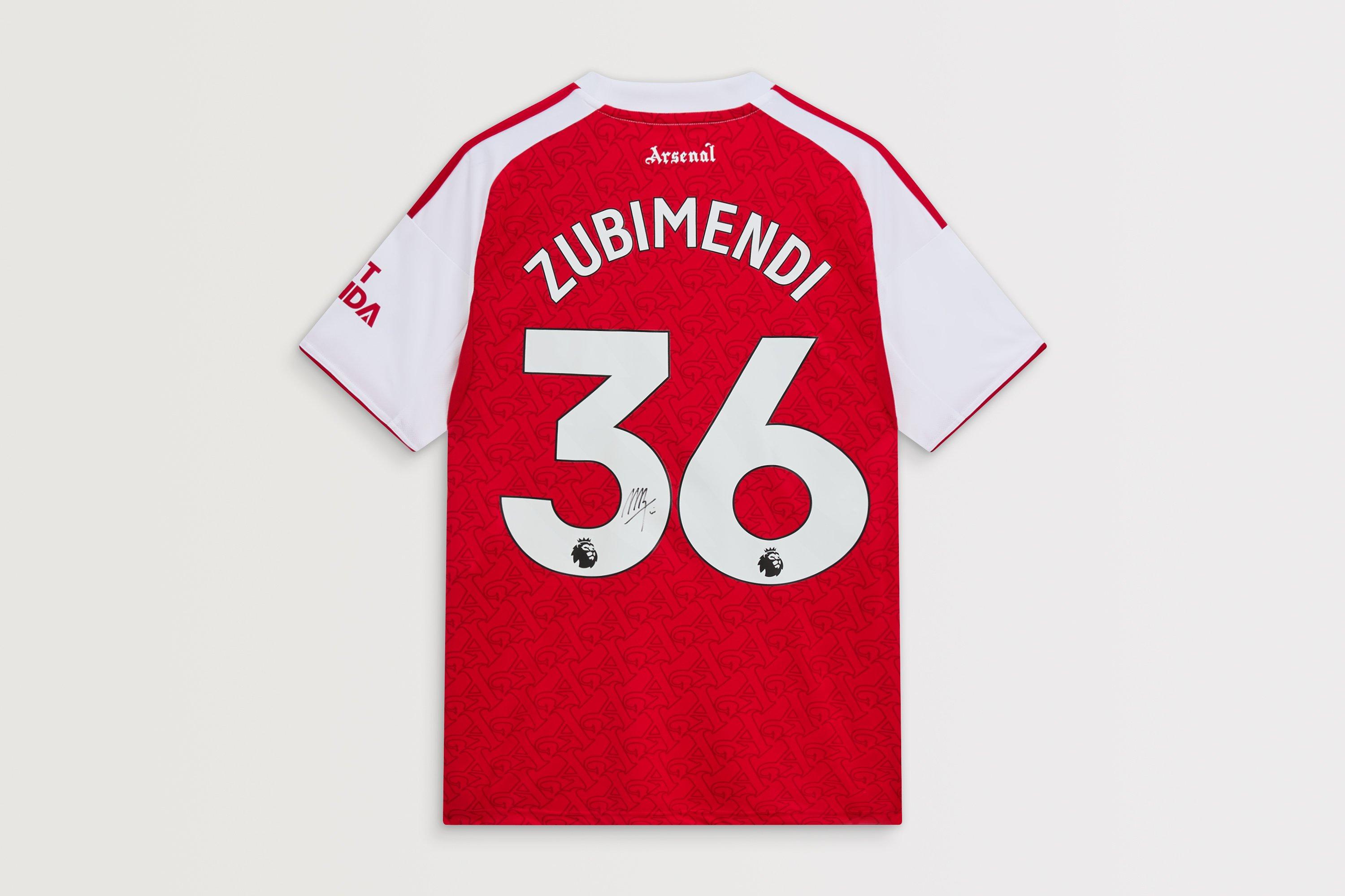 Arsenal 25/26 Home Boxed Signed Shirt ZUBIMENDI | Official Online