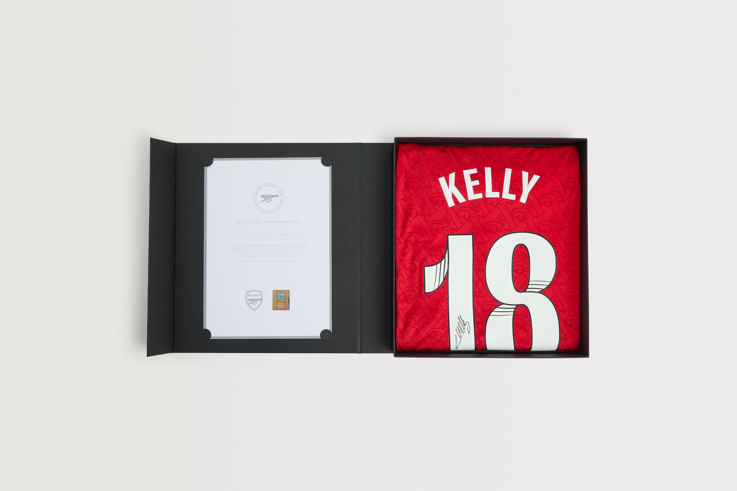 Arsenal 25/26 Home Boxed Signed Shirt KELLY