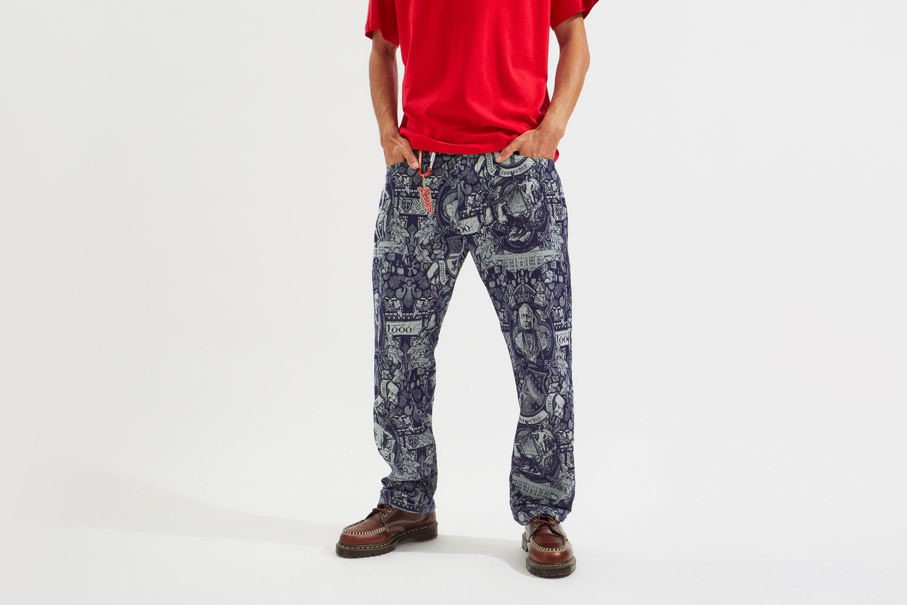 Arsenal x Aries Stained Glass Jacquard Jeans | Official Online Store 