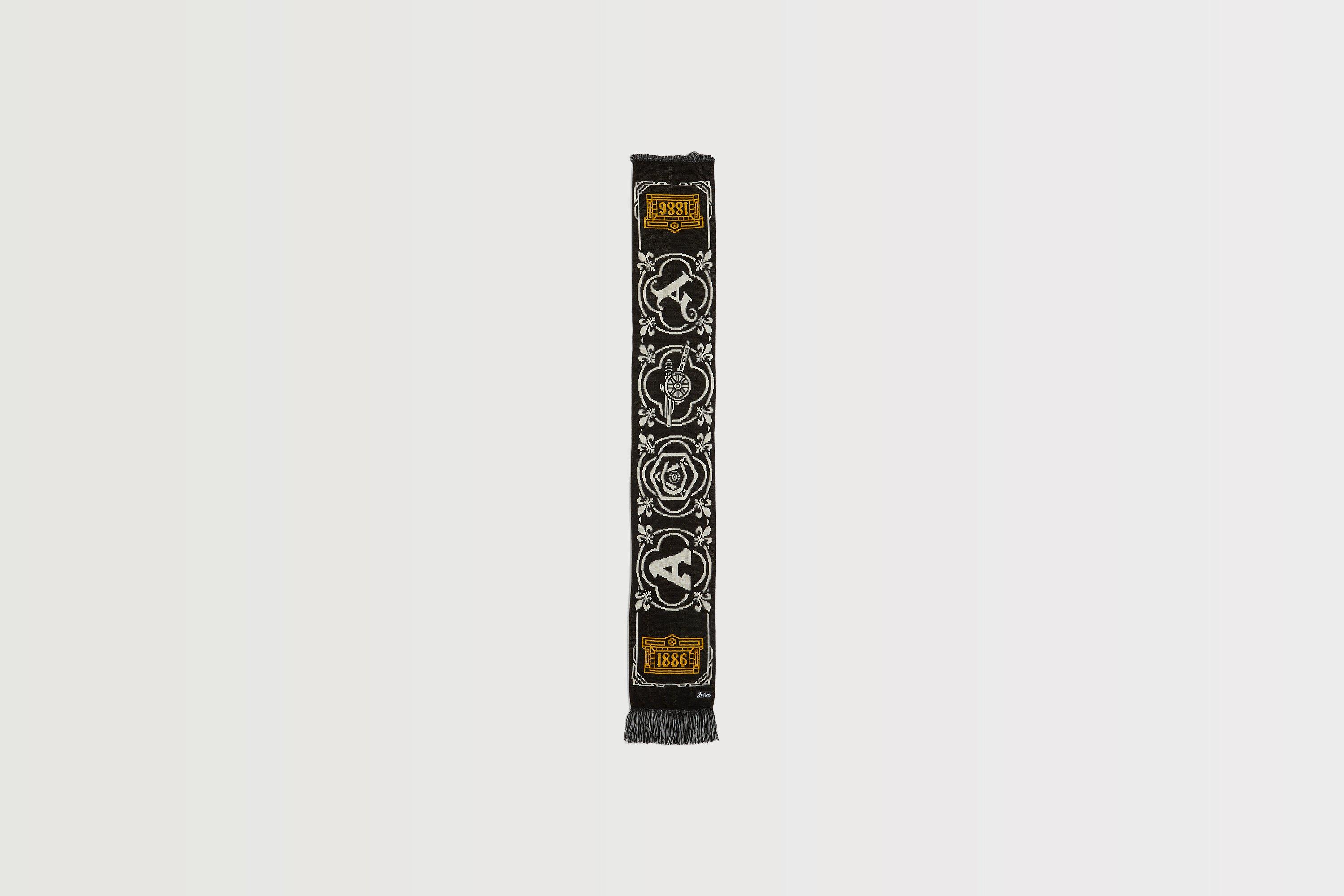 arsenal x aries bust logo scarf ARIES 問題 × ARSENAL Bust Logo Scarf