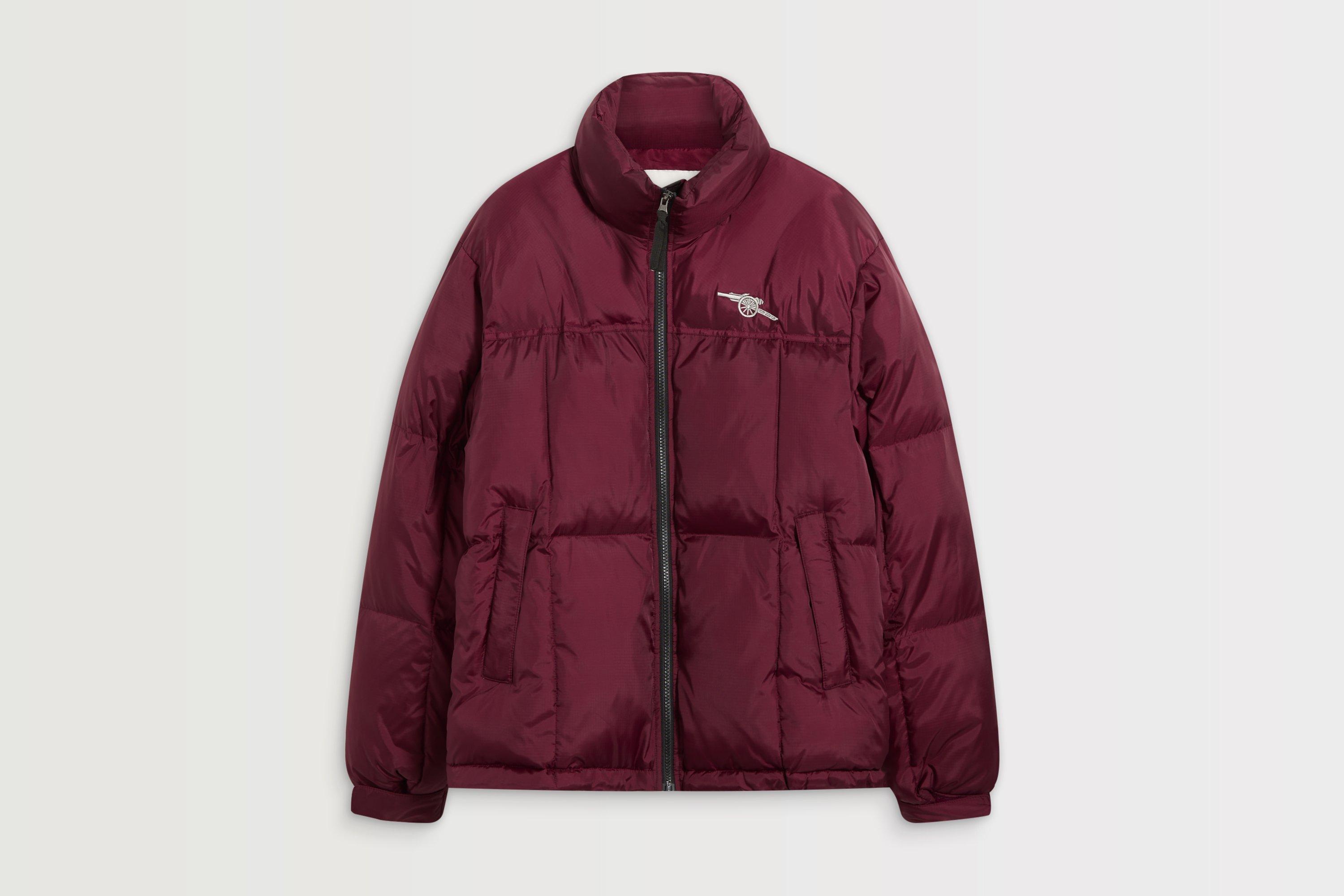 タグ付　アーセナル パファー ダウンジャケット バーガンディ Arsenal Burgundy Cannon Puffer Jacket | Official Online Store