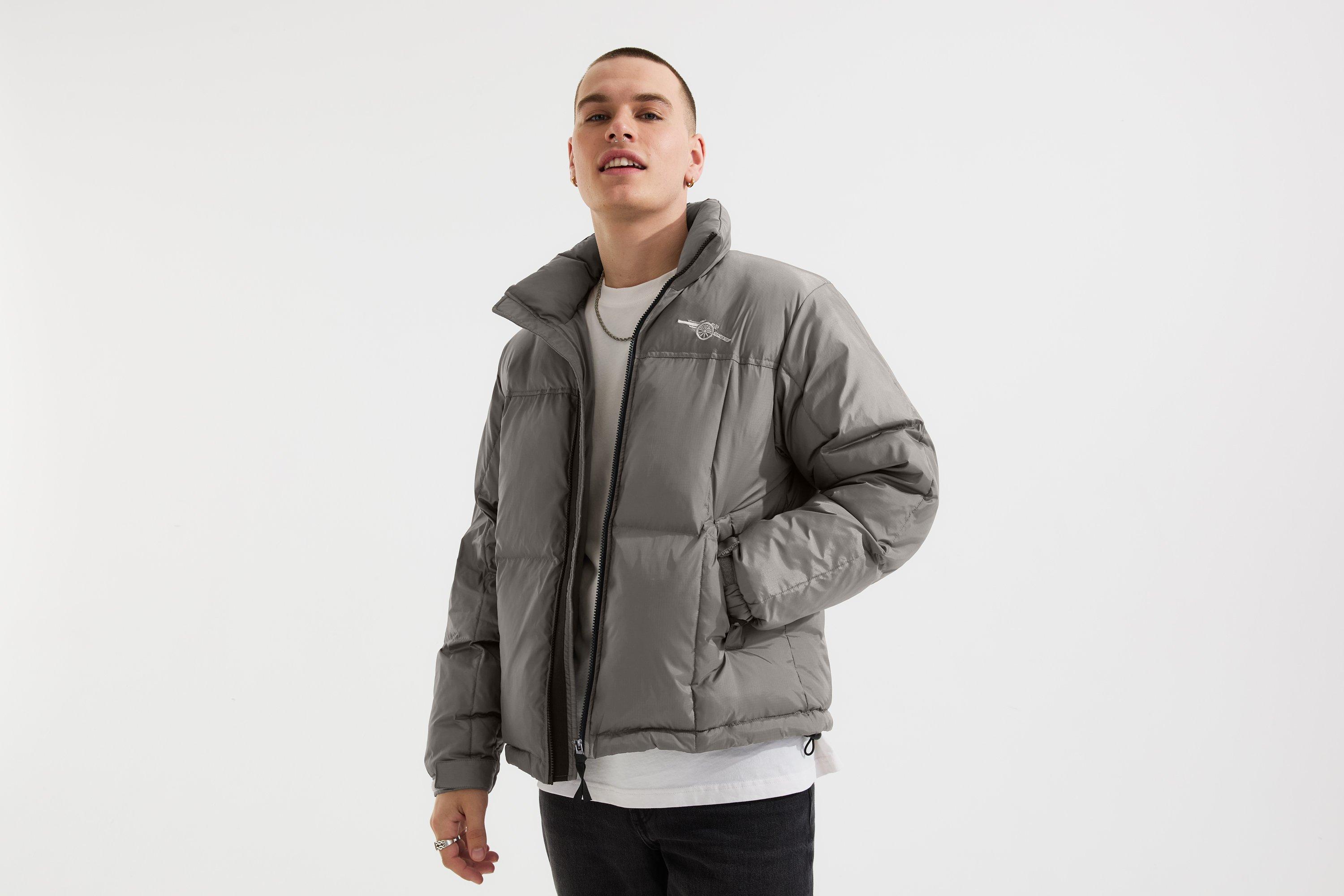Arsenal Grey Cannon Puffer Jacket
