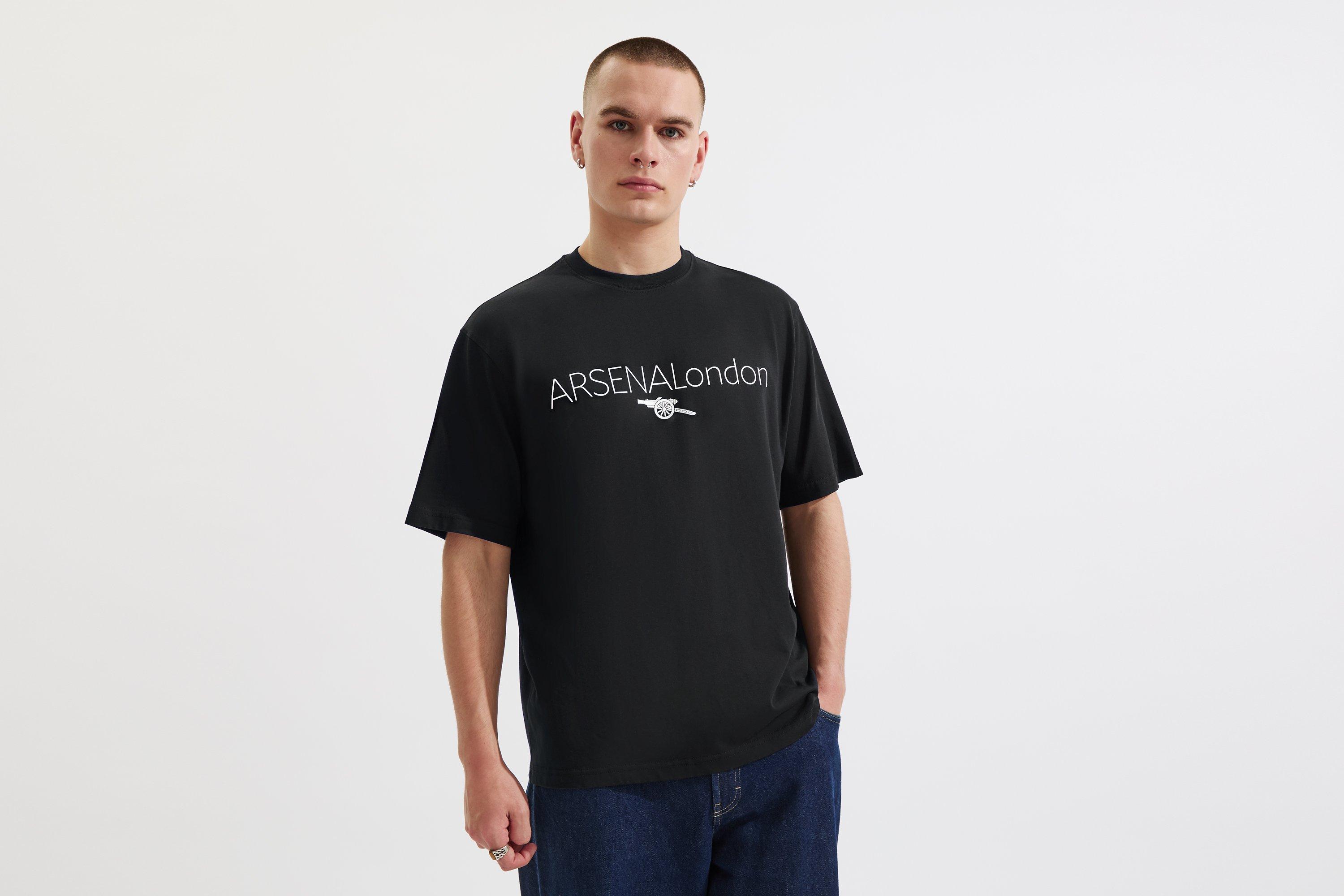 Arsenal London Black Graphic T-Shirt