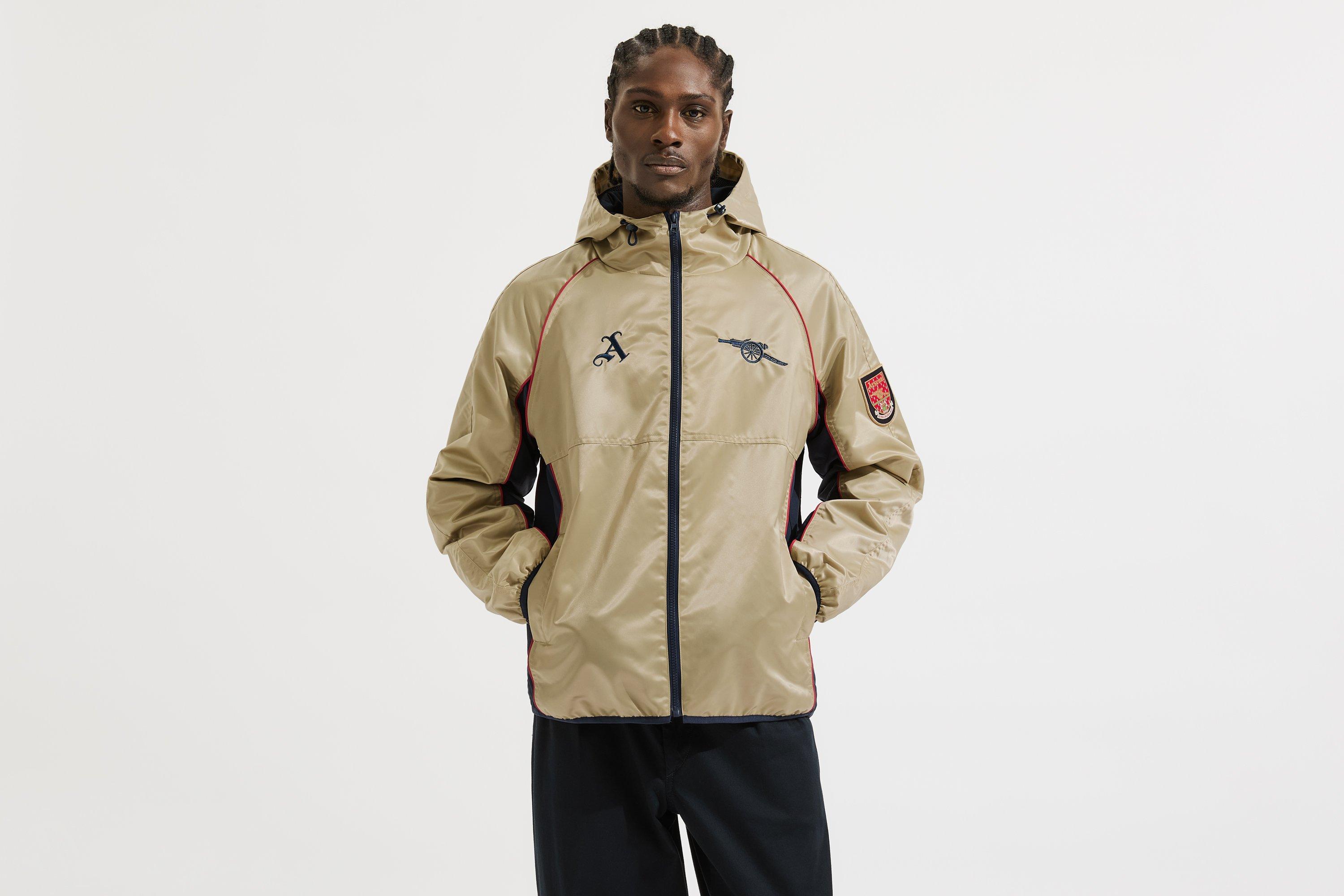 Arsenal Gold Retro Windbreaker Jacket