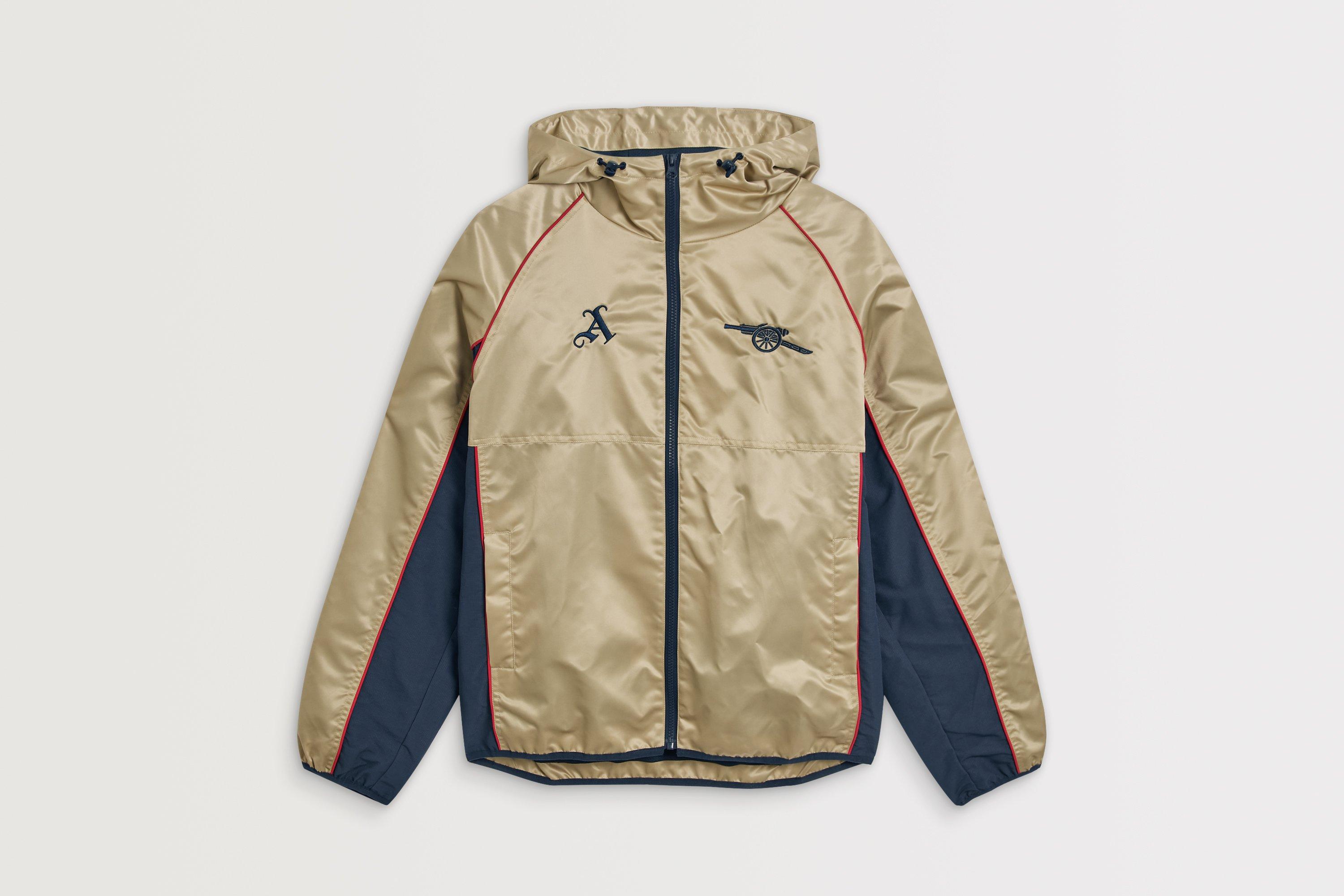 Arsenal Gold Retro Windbreaker Jacket